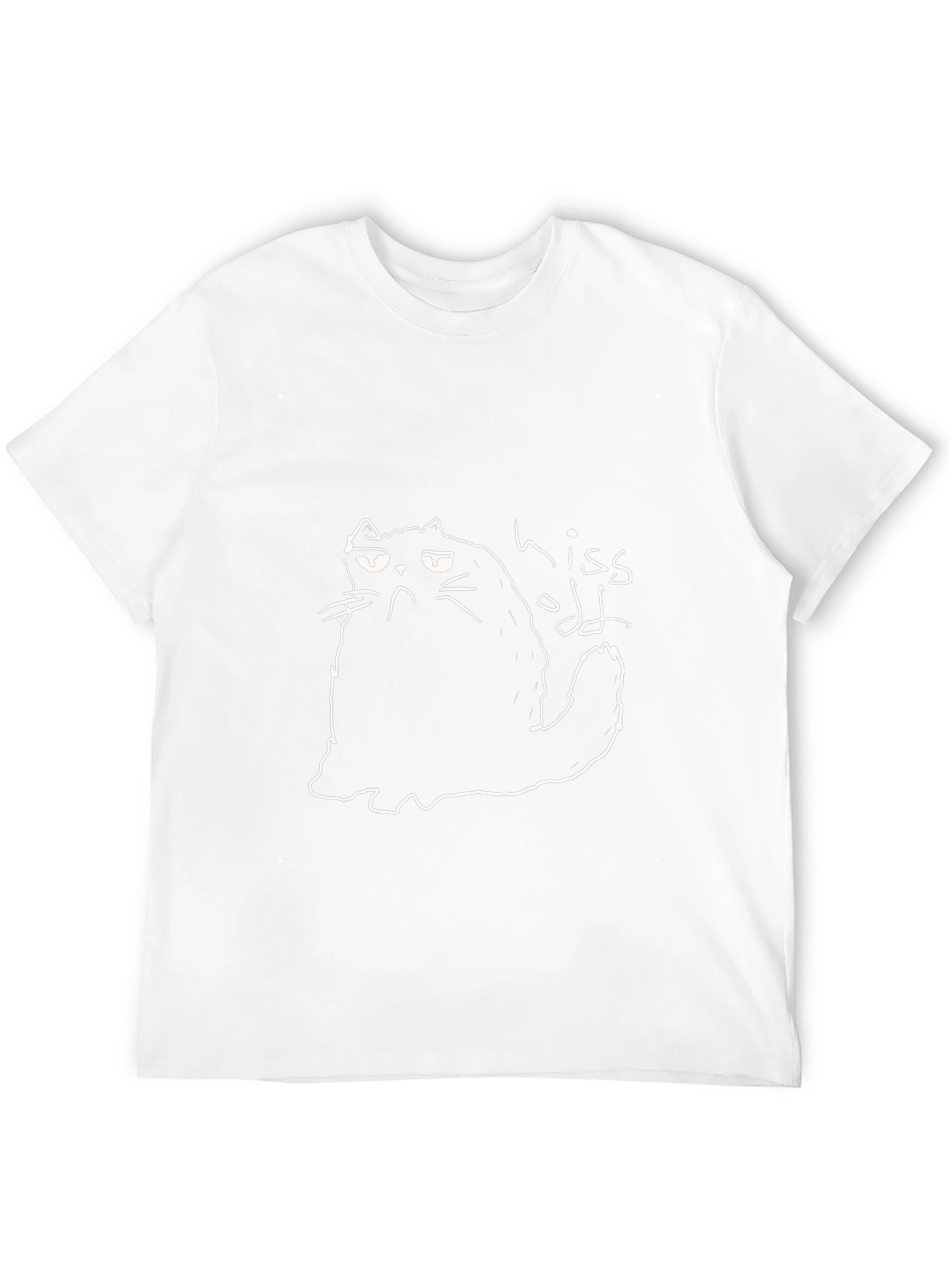 Hiss Off Cat Graphic T-Shirt - Funny Black Tee