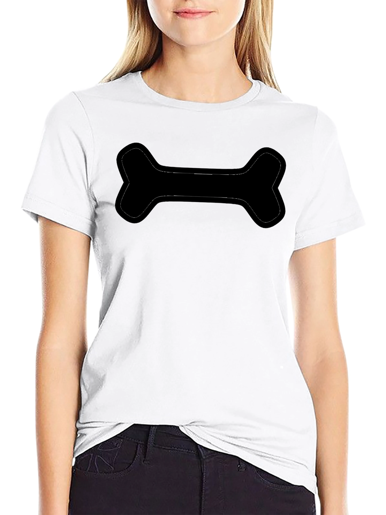 Mens Black Bone Graphic T-Shirt
