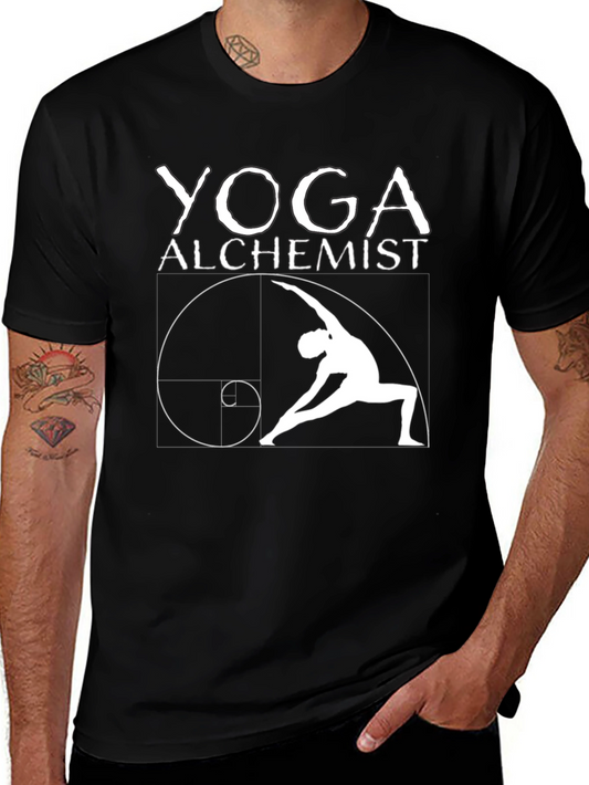 Yoga Alchemist Black T-Shirt - Spiritual Design