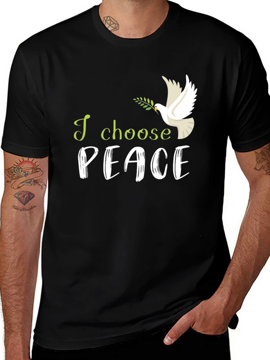 I Choose Peace T-Shirt: Dove with Olive Branch