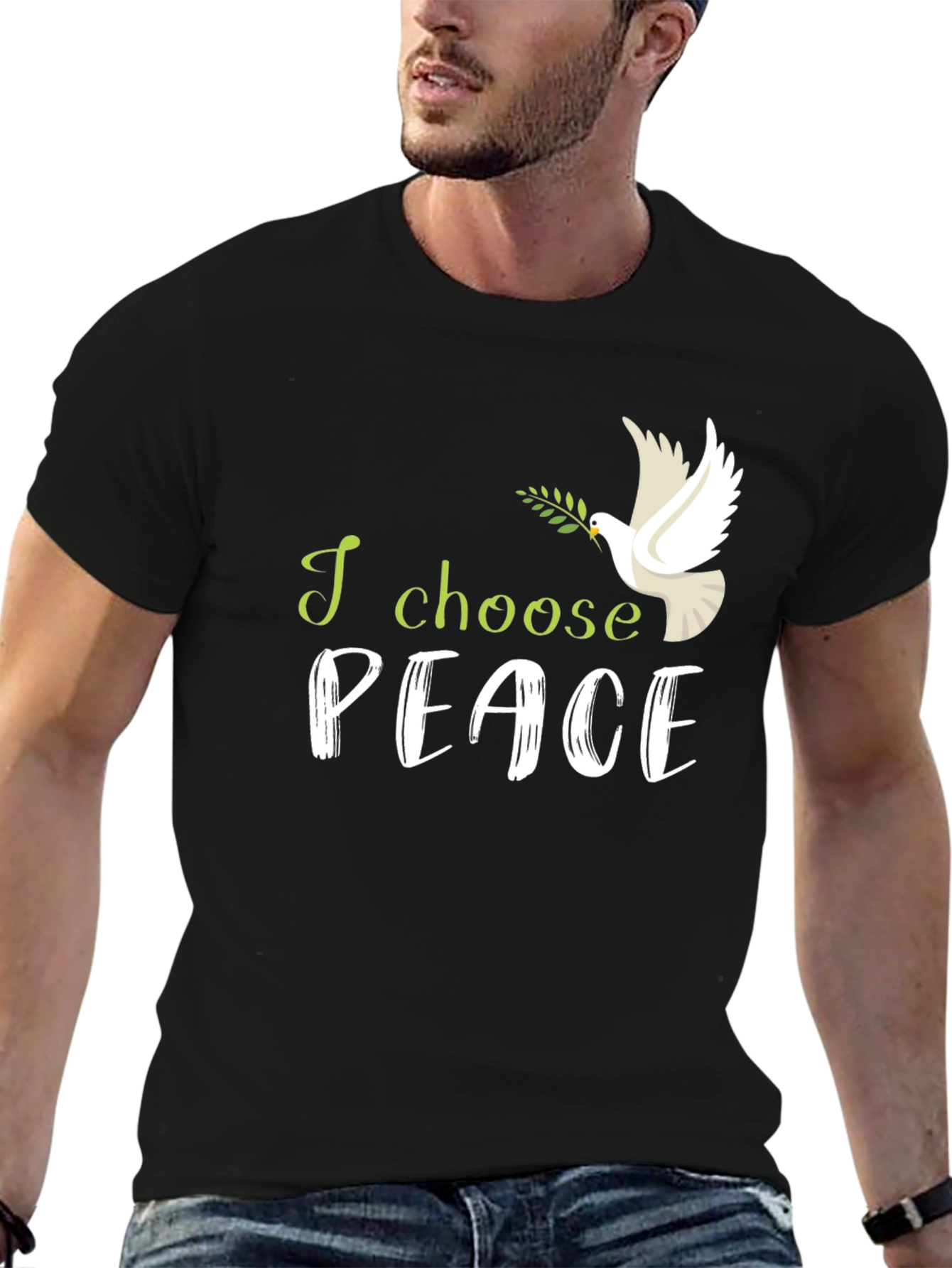 I Choose Peace T-Shirt: Dove with Olive Branch