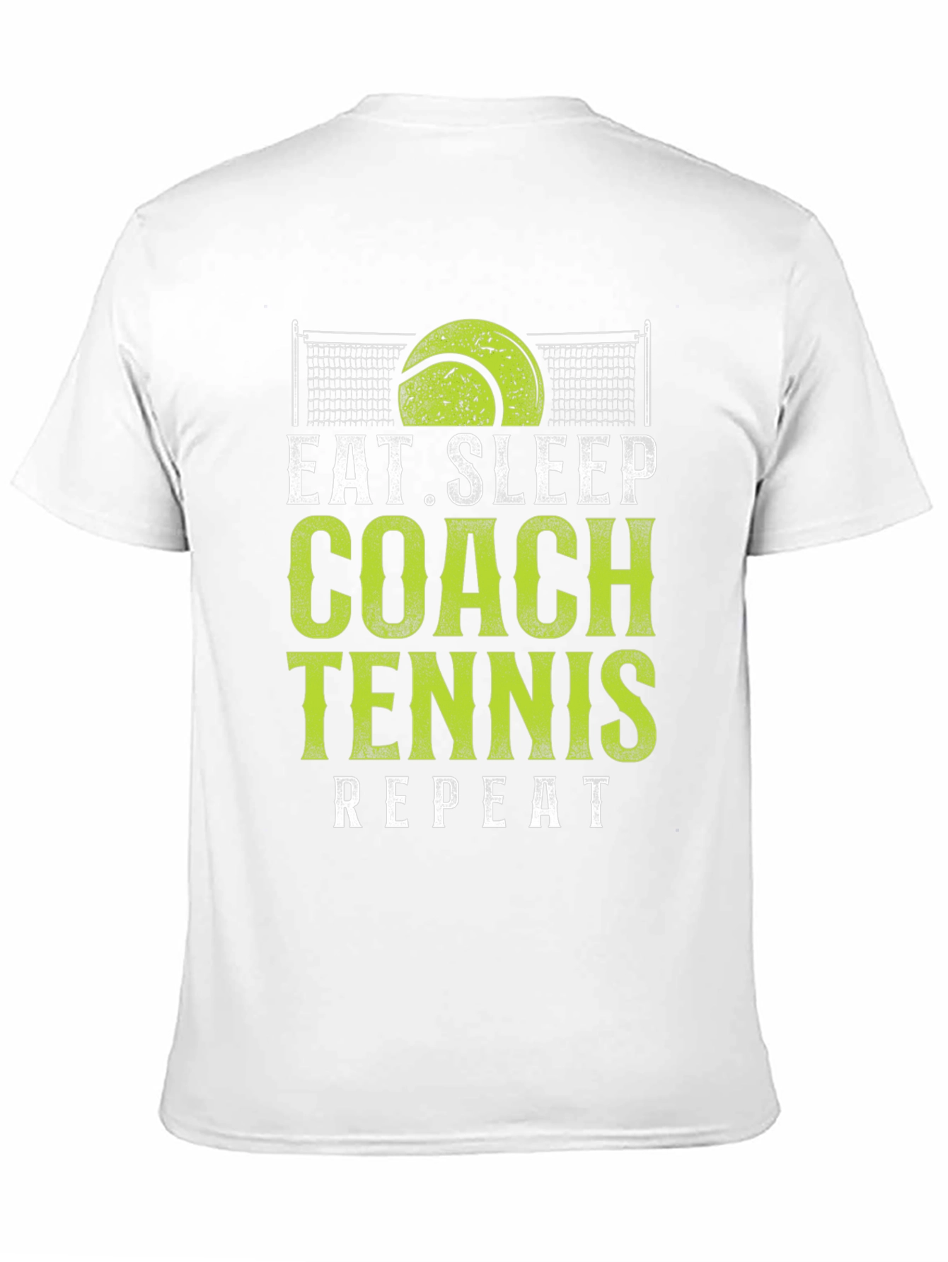 Eat Sleep Coach Tennis Repeat Black T-Shirt