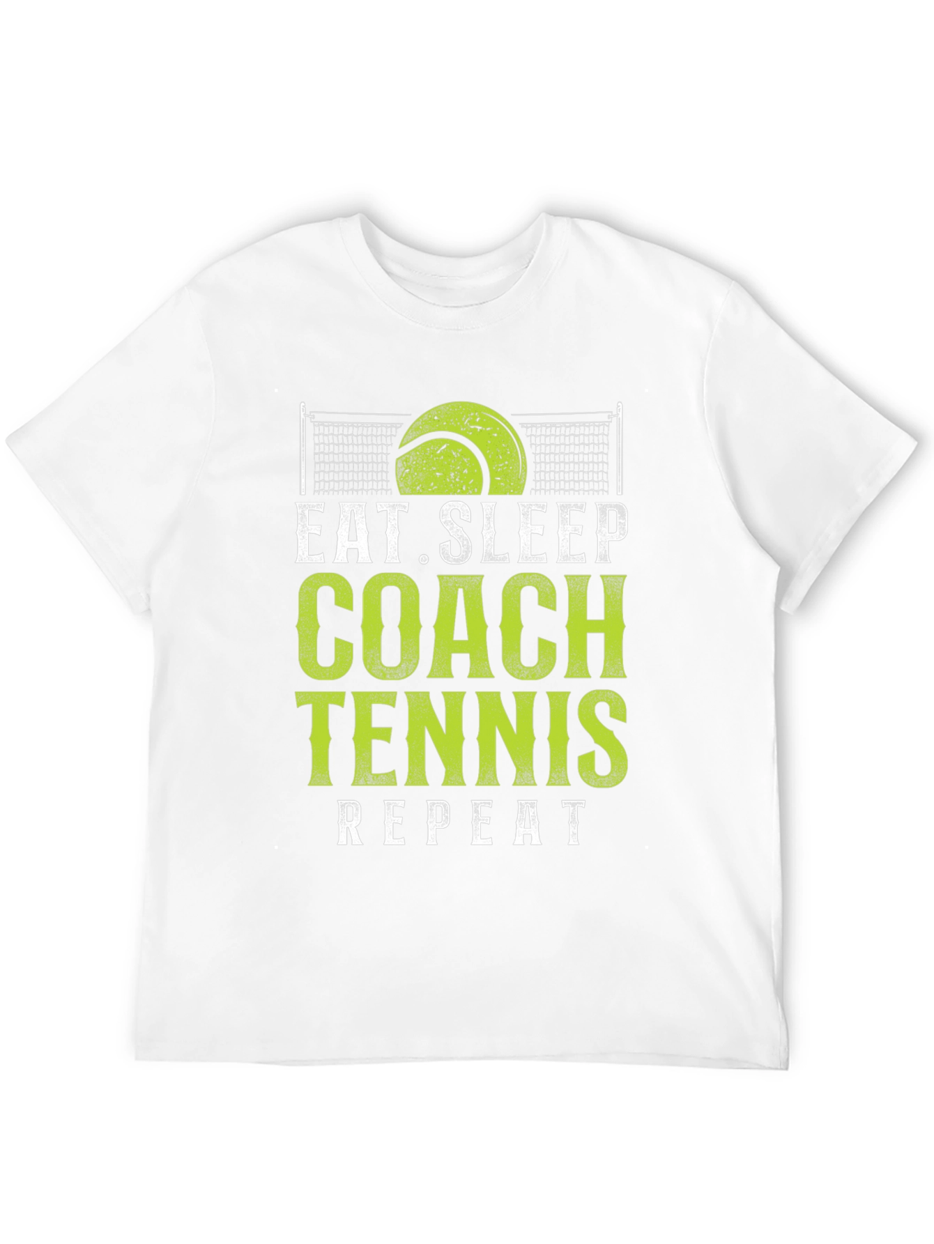 Eat Sleep Coach Tennis Repeat Black T-Shirt
