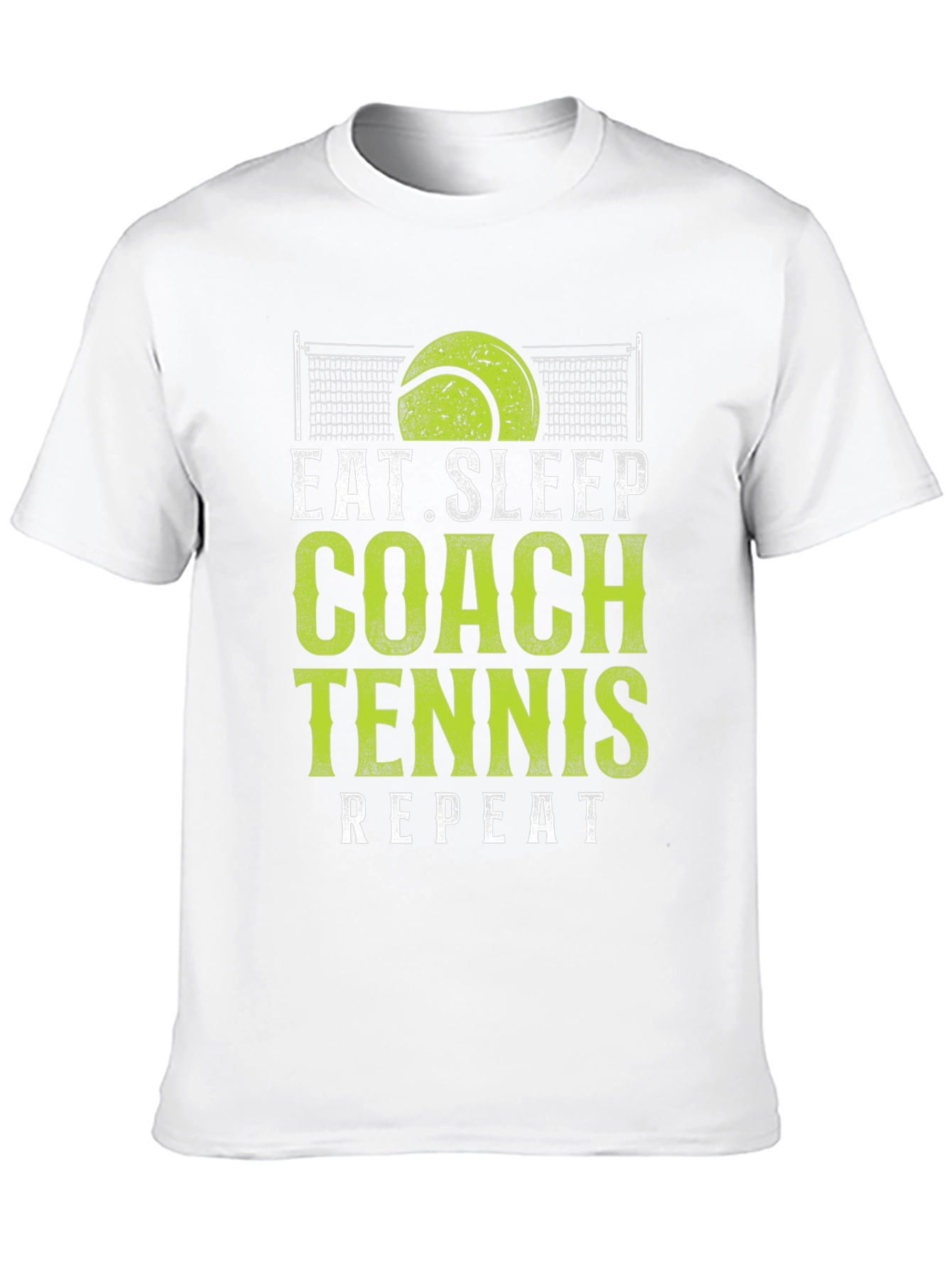 Eat Sleep Coach Tennis Repeat Black T-Shirt