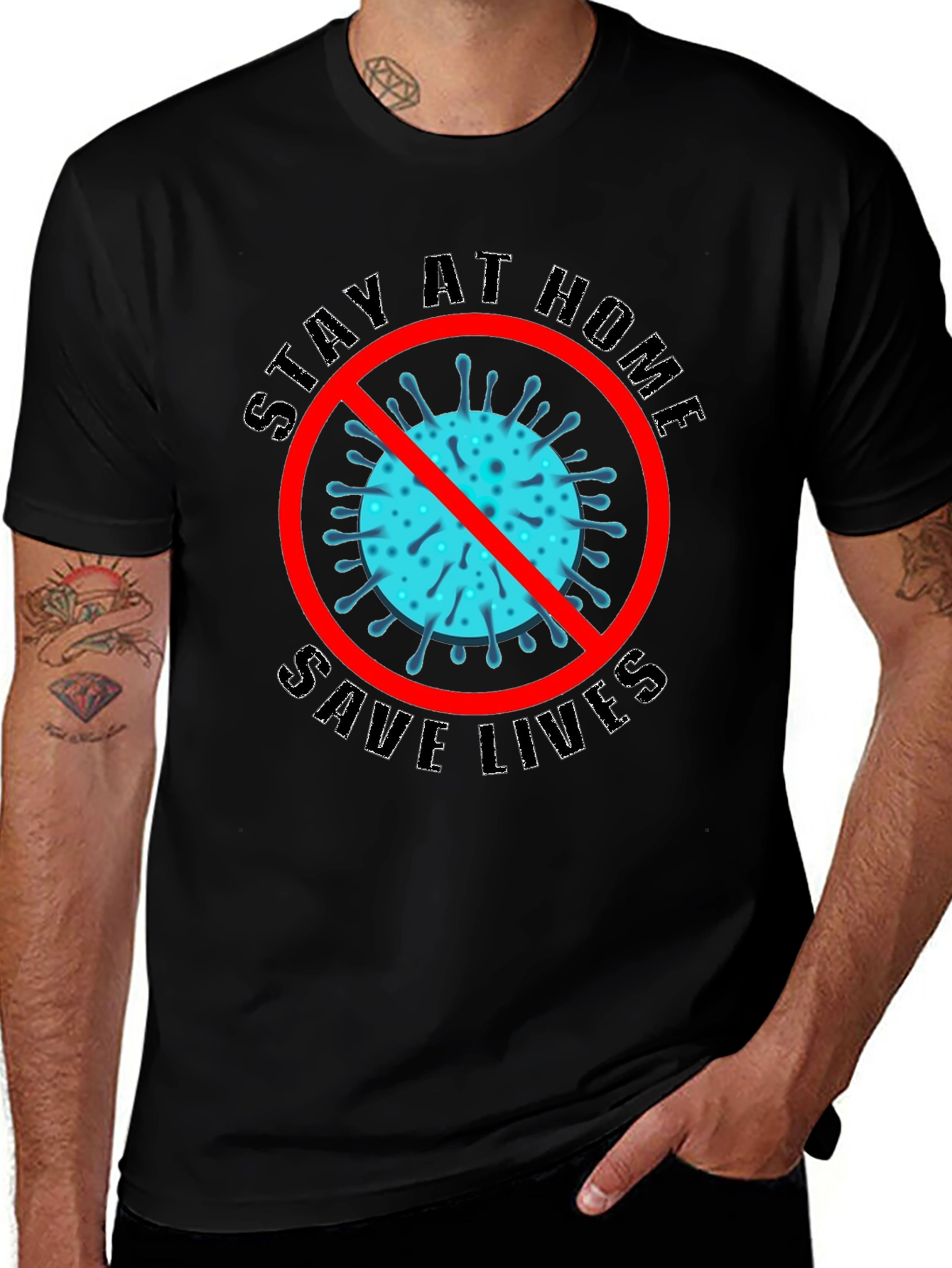 Stay Home Save Lives Graphic Tee