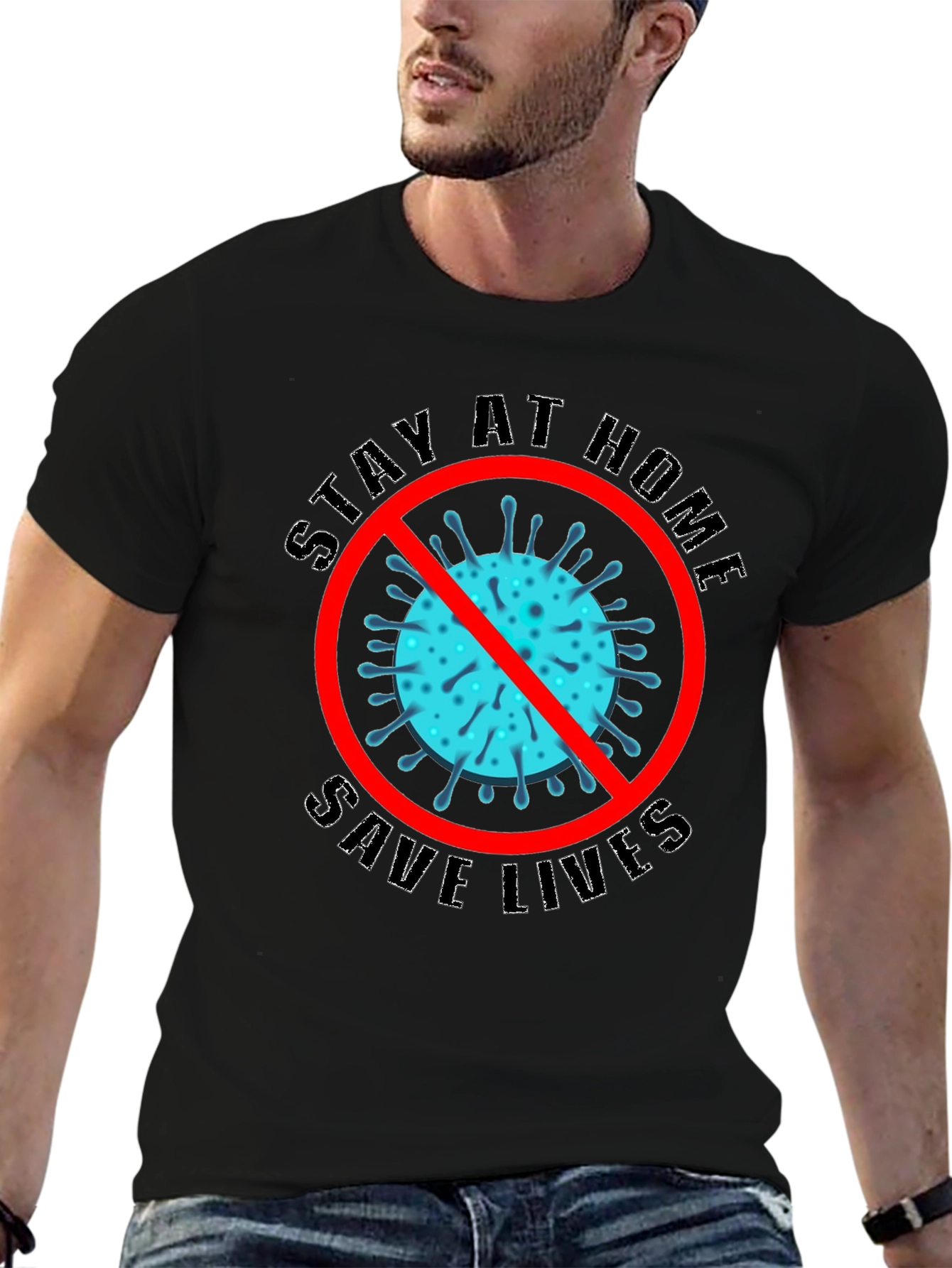 Stay Home Save Lives Graphic Tee
