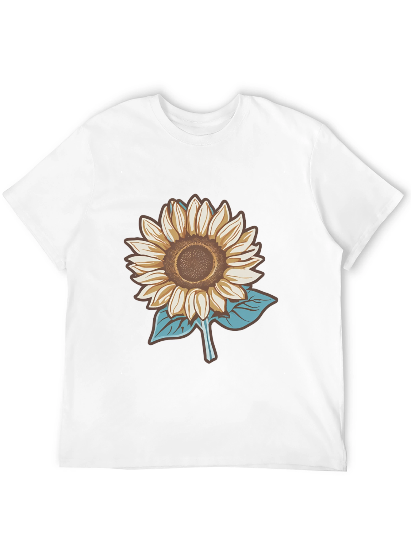 Sunflower Graphic Tee - Stylish Mens Black T-Shirt