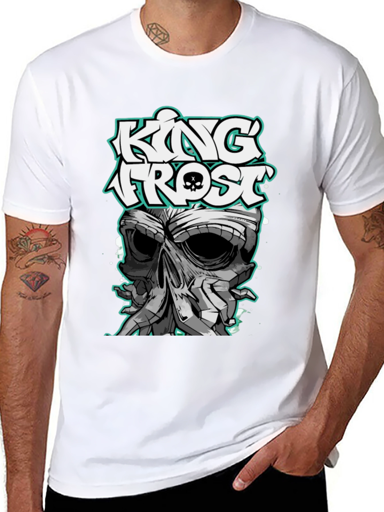 King Frost Graphic T-Shirt - Skull Design