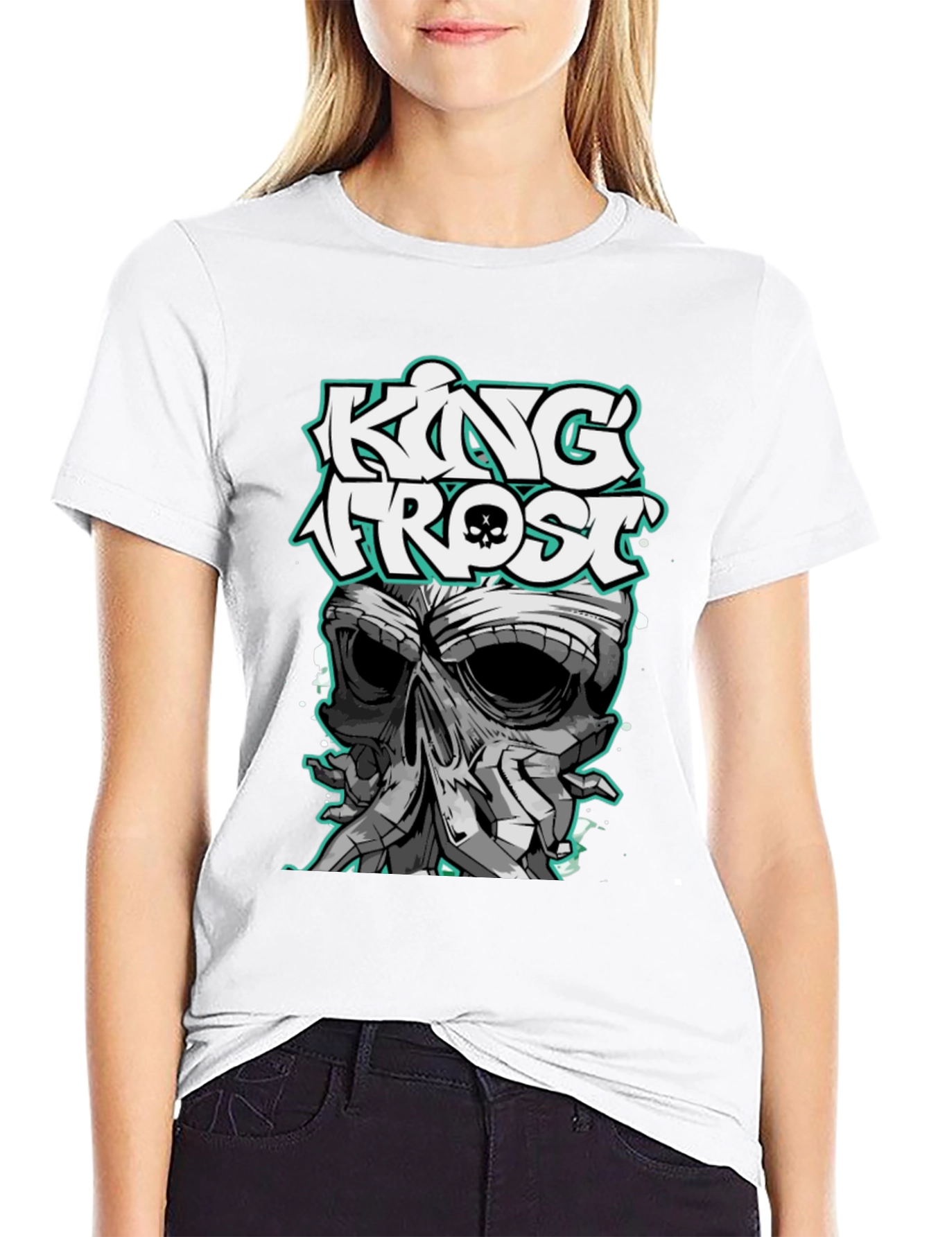 King Frost Graphic T-Shirt - Skull Design