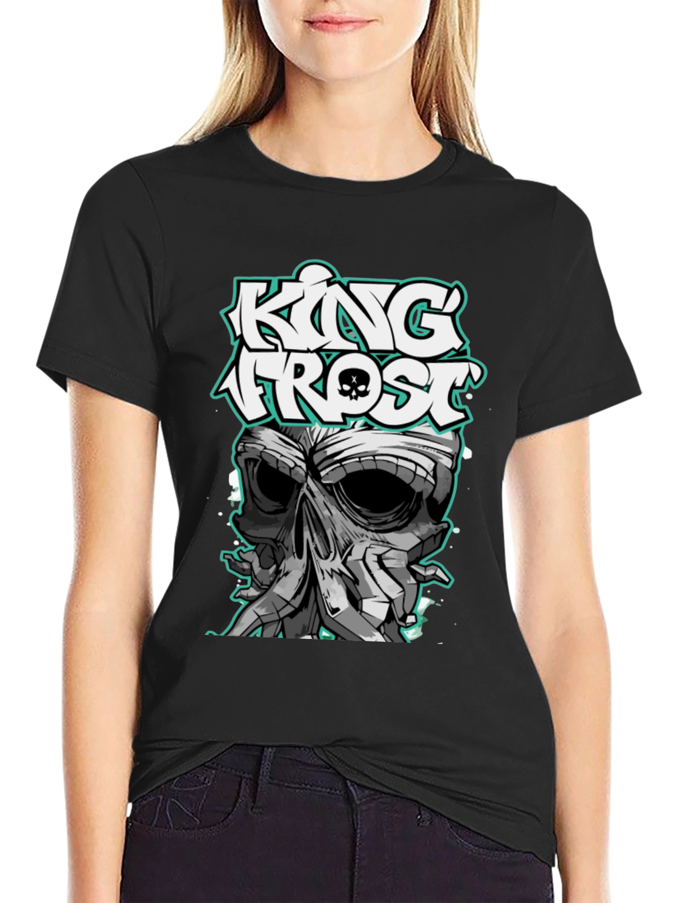 King Frost Graphic T-Shirt - Skull Design