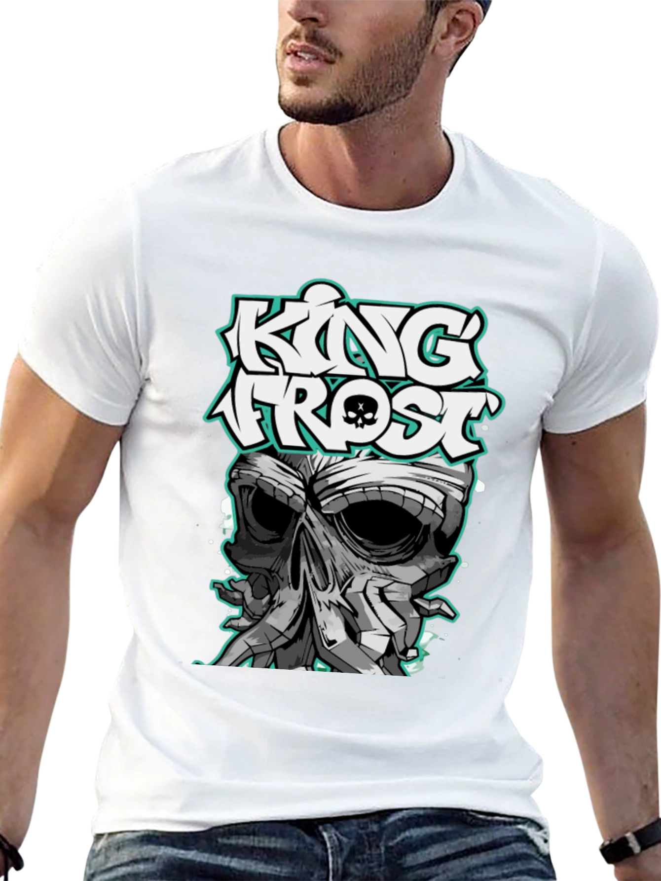King Frost Graphic T-Shirt - Skull Design