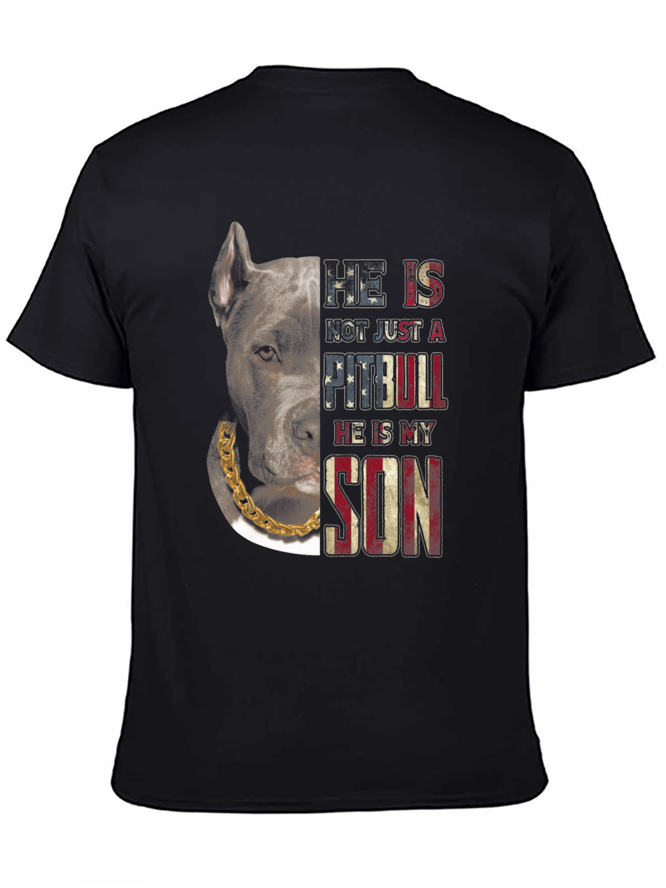 Pitbull Son American Flag T-Shirt