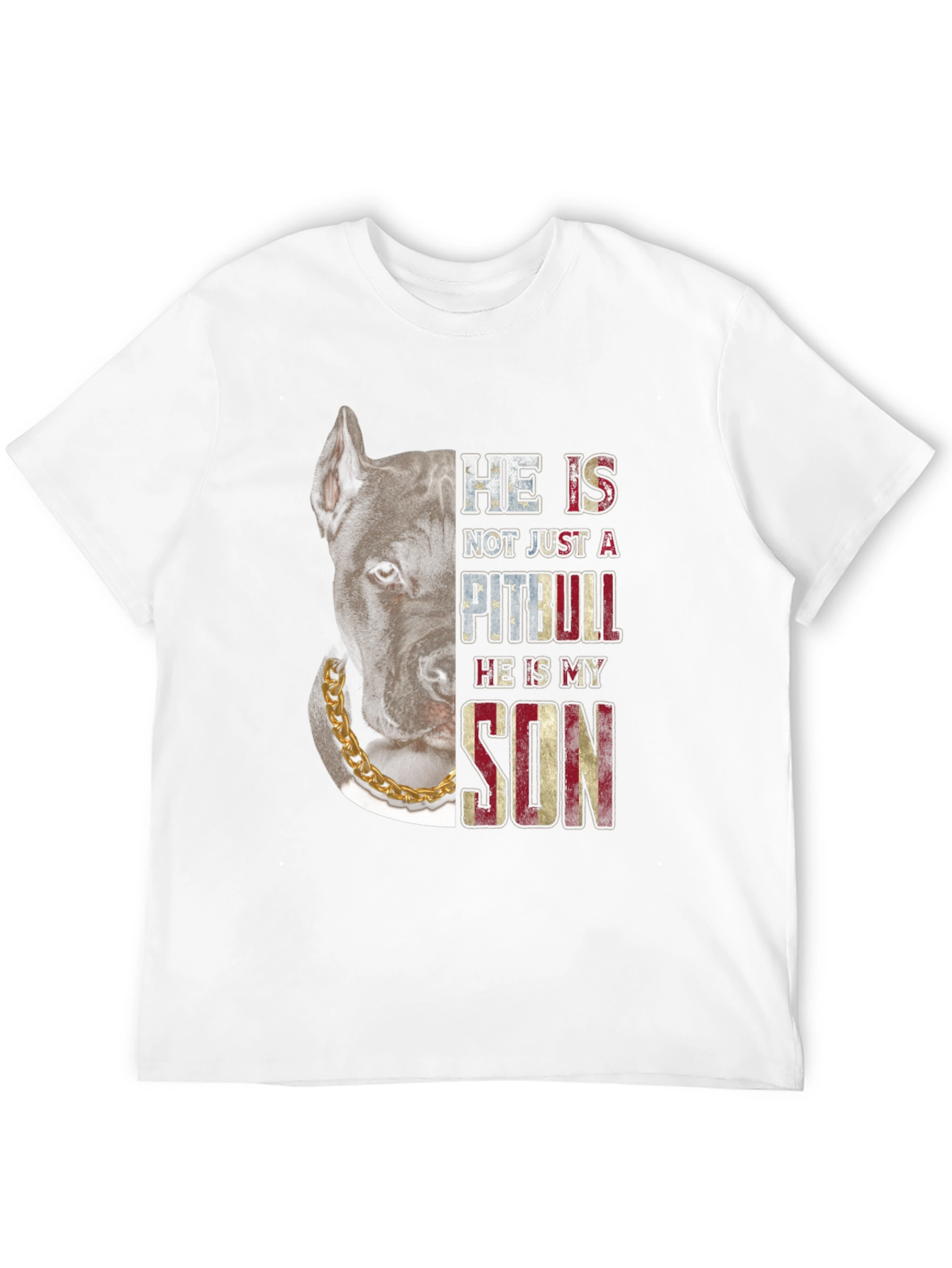 Pitbull Son American Flag T-Shirt