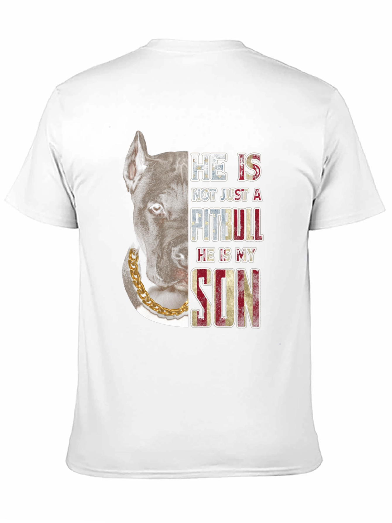 Pitbull Son American Flag T-Shirt