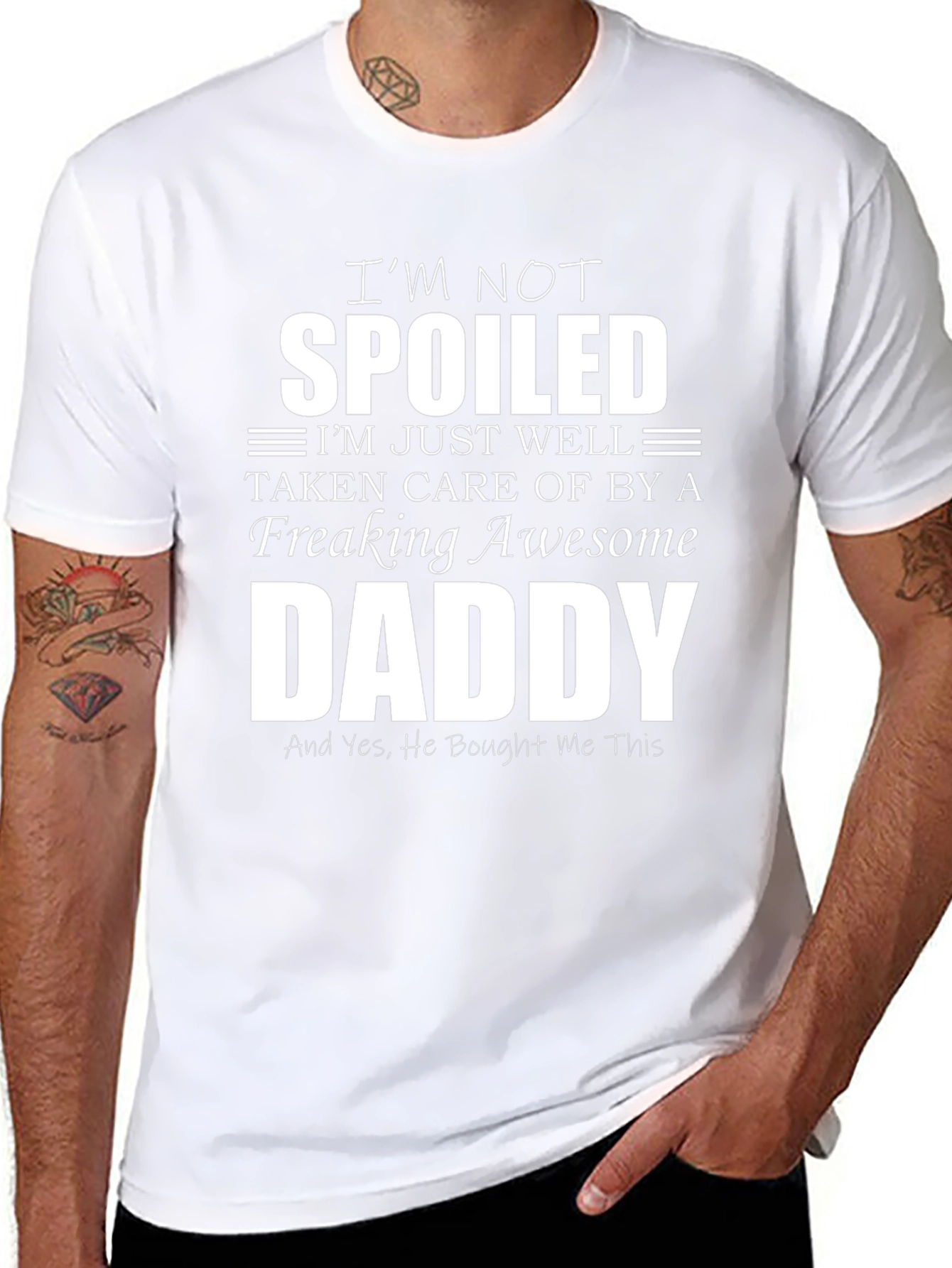 Spoiled by Awesome Daddy T-Shirt - Fun Novelty Tee