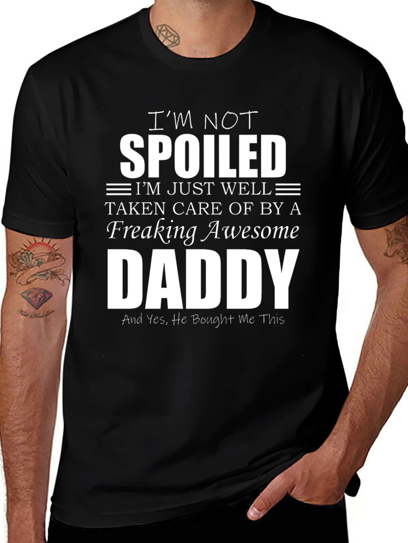 Spoiled by Awesome Daddy T-Shirt - Fun Novelty Tee
