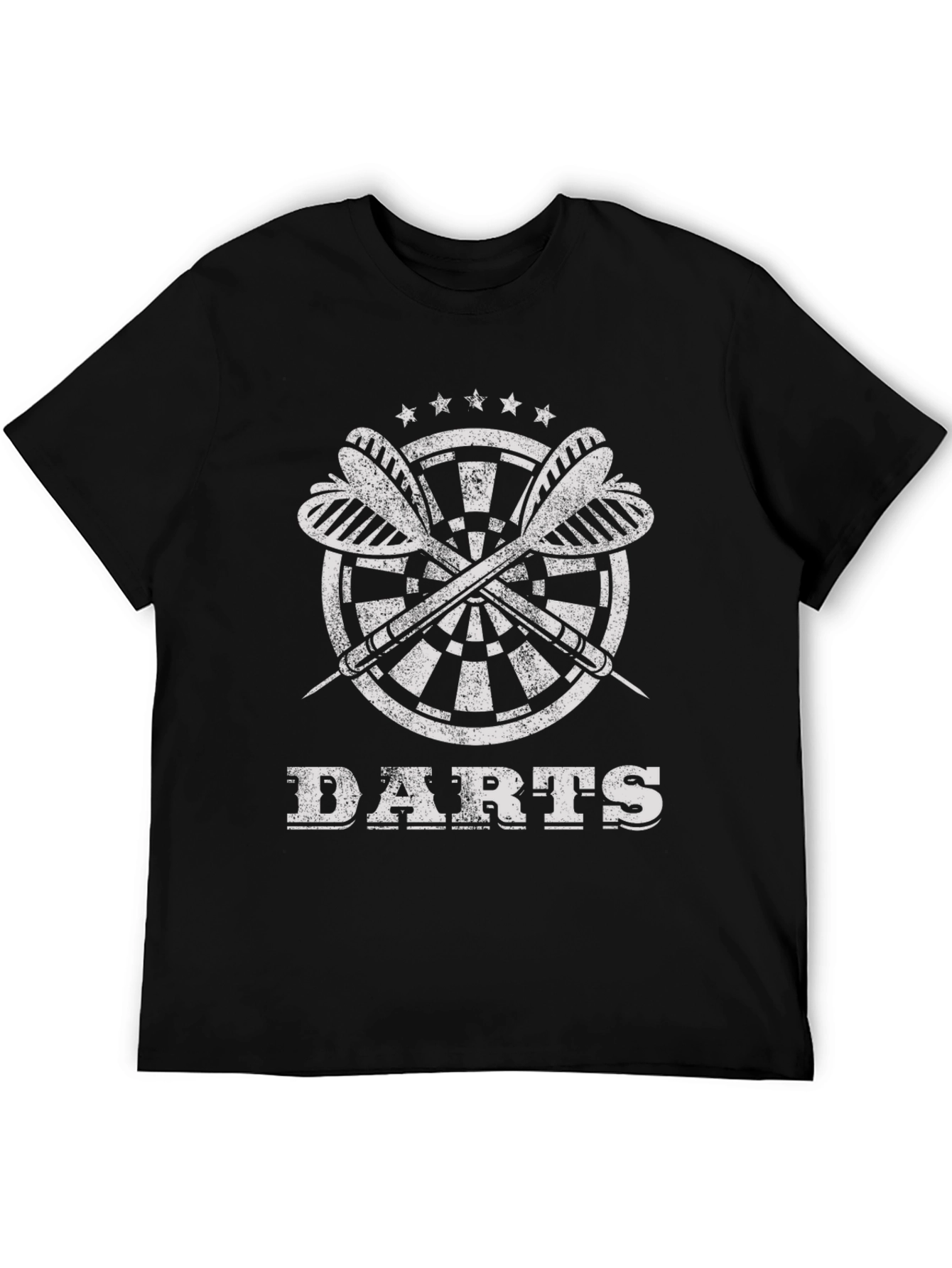 Darts Graphic Tee - Black Cotton T-Shirt