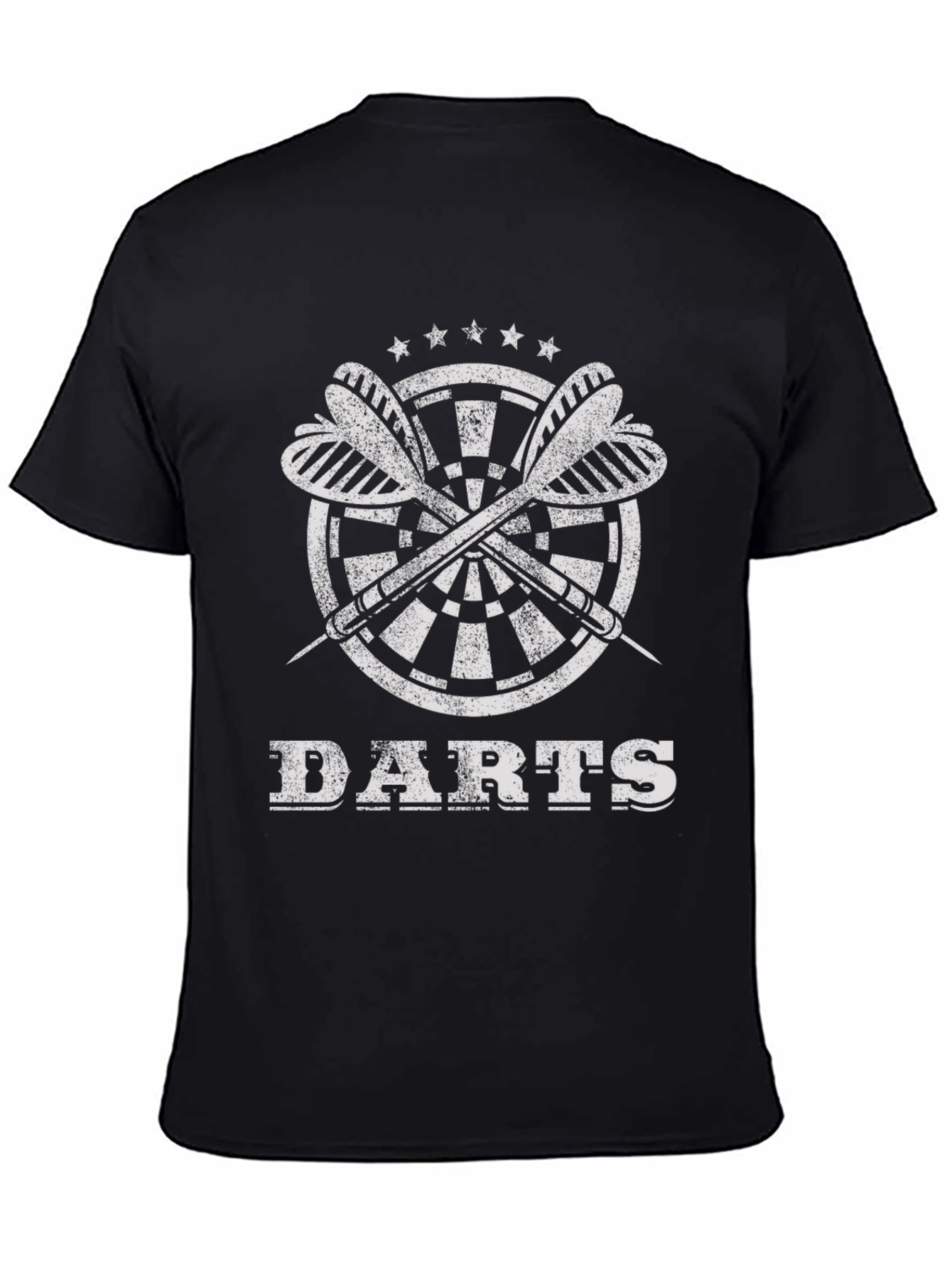 Darts Graphic Tee - Black Cotton T-Shirt