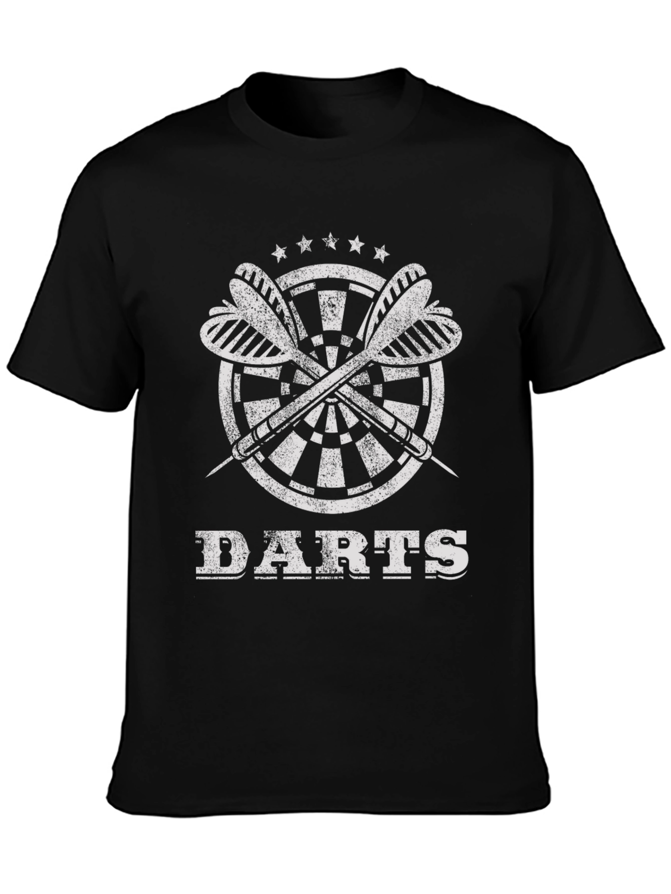 Darts Graphic Tee - Black Cotton T-Shirt
