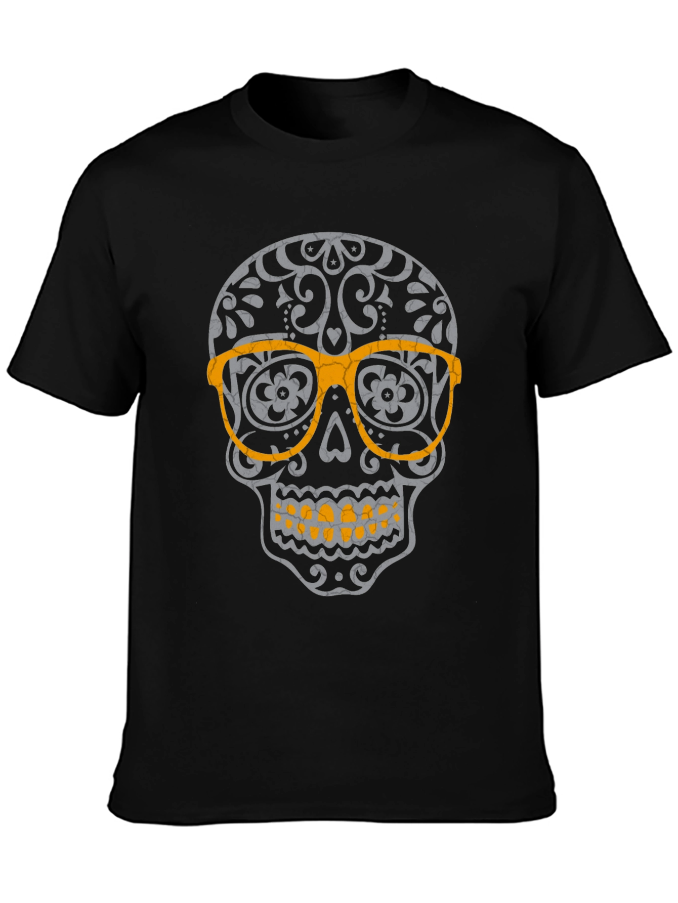 Skull with Glasses Graphic T-Shirt