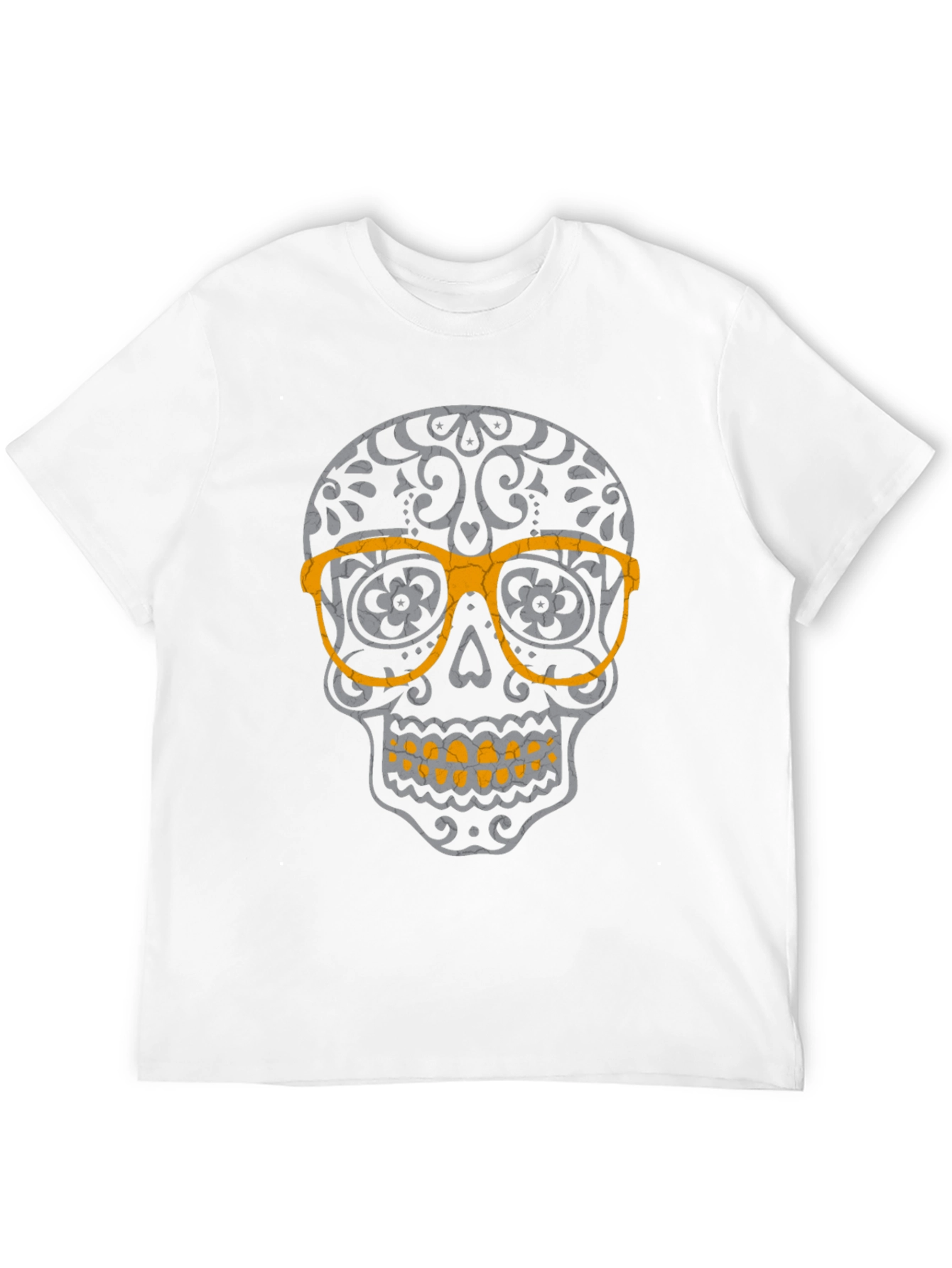 Skull with Glasses Graphic T-Shirt