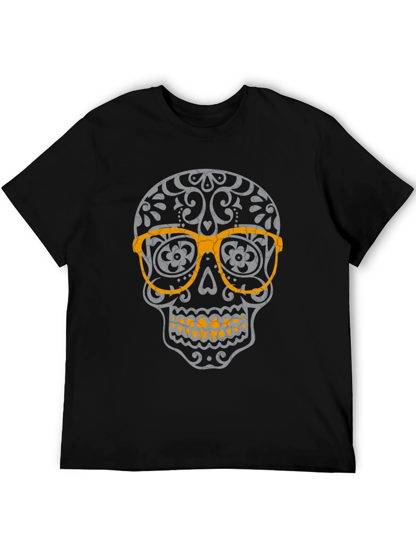 Skull with Glasses Graphic T-Shirt