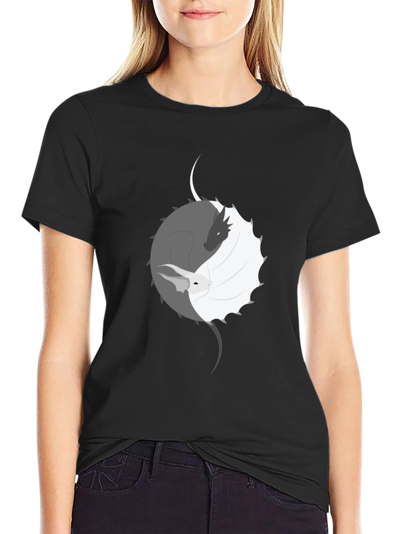 Yin Yang Dragon & Rabbit Graphic Tee