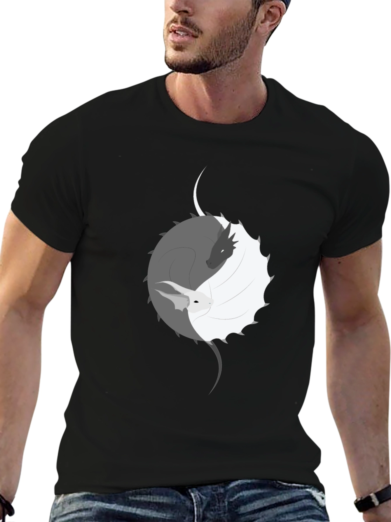 Yin Yang Dragon & Rabbit Graphic Tee