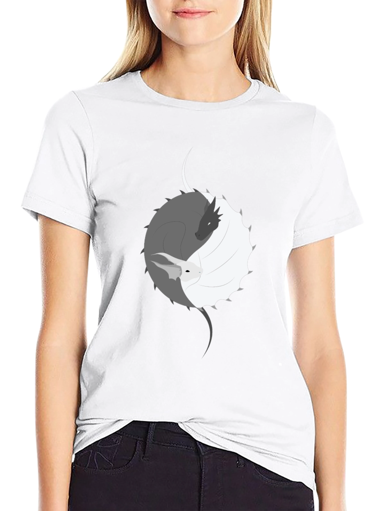 Yin Yang Dragon & Rabbit Graphic Tee