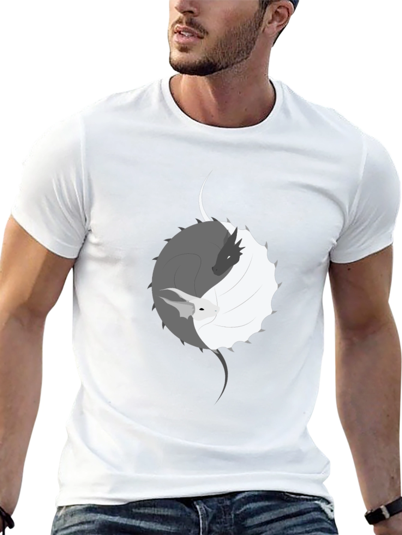 Yin Yang Dragon & Rabbit Graphic Tee