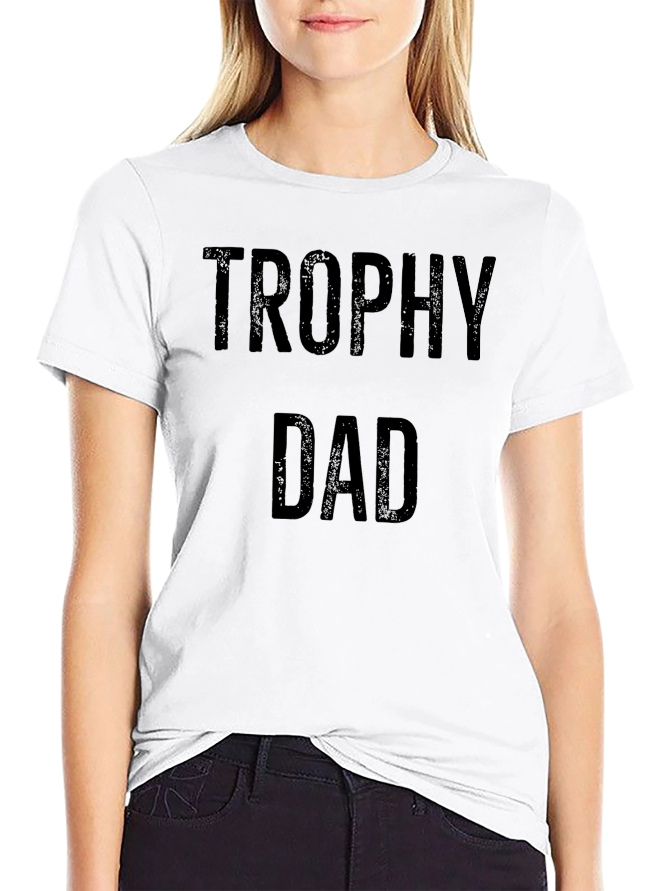 Trophy Dad Black T-Shirt - Fathers Day Apparel