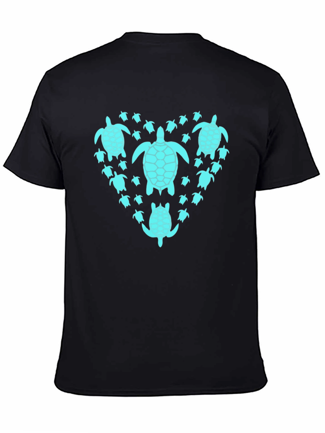 Turtle Heart T-Shirt - Black Graphic Tee