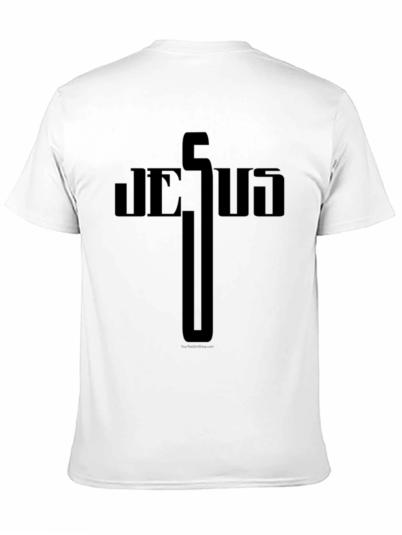 Jesus Cross Graphic Tee - Solid Black Christian T-Shirt