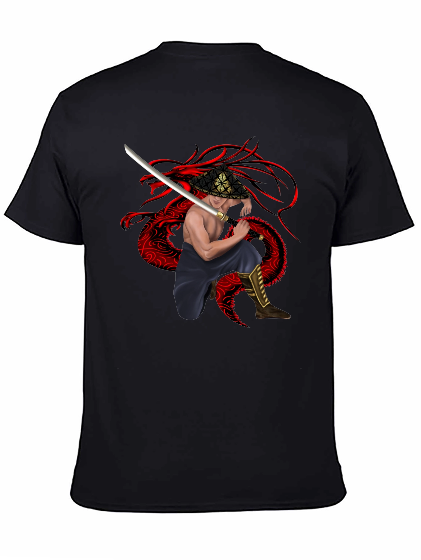 Dragon Warrior Graphic Tee - Black