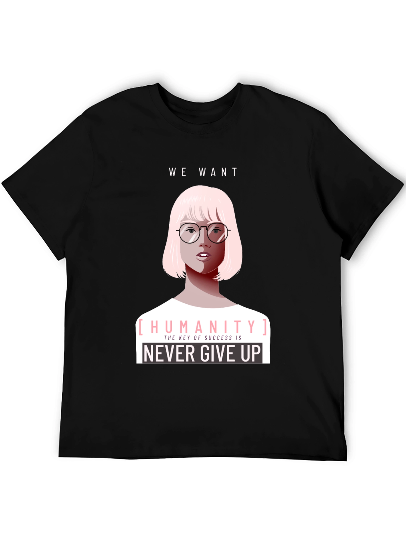 Humanity Graphic Tee - Never Give Up