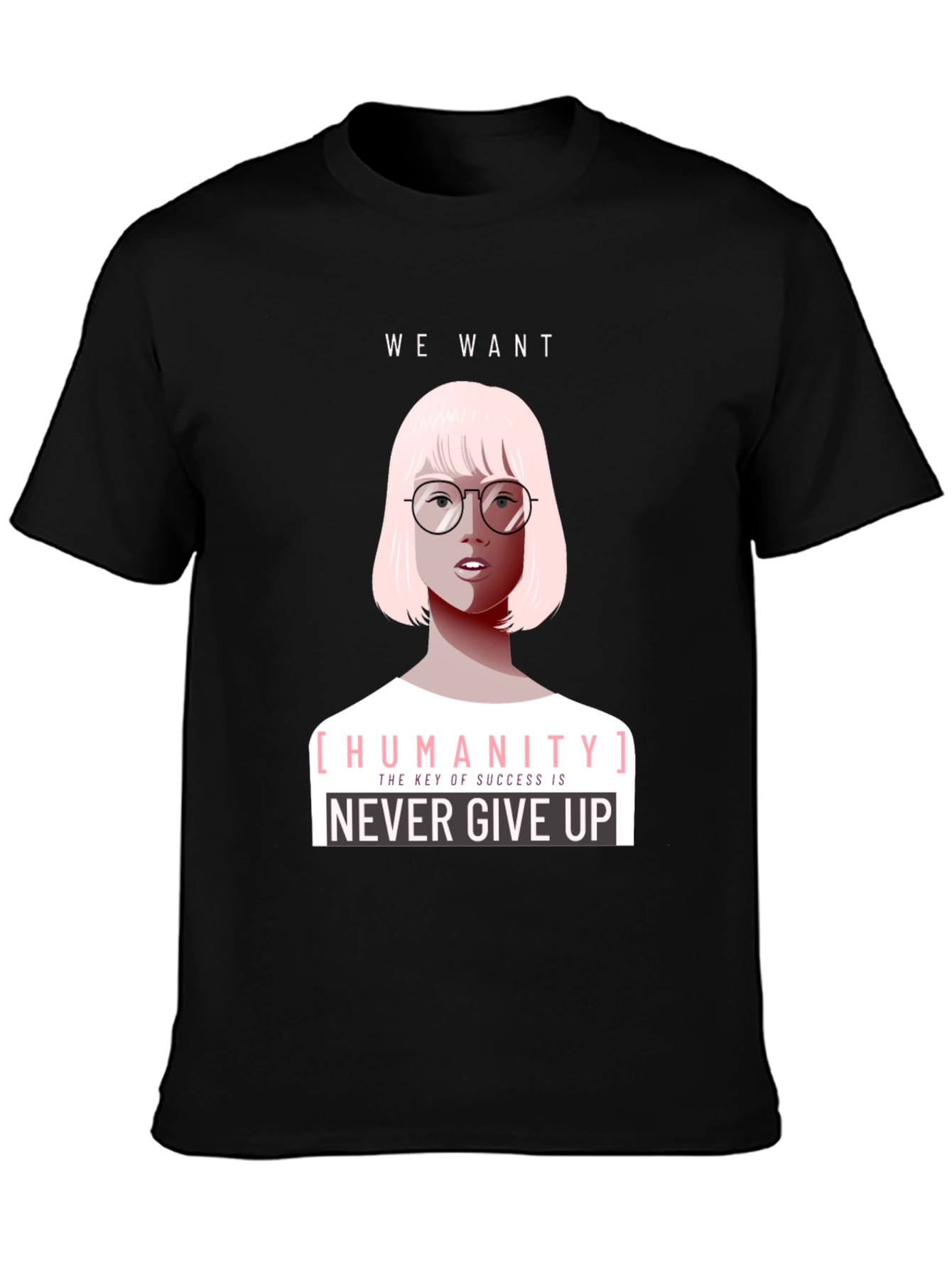 Humanity Graphic Tee - Never Give Up