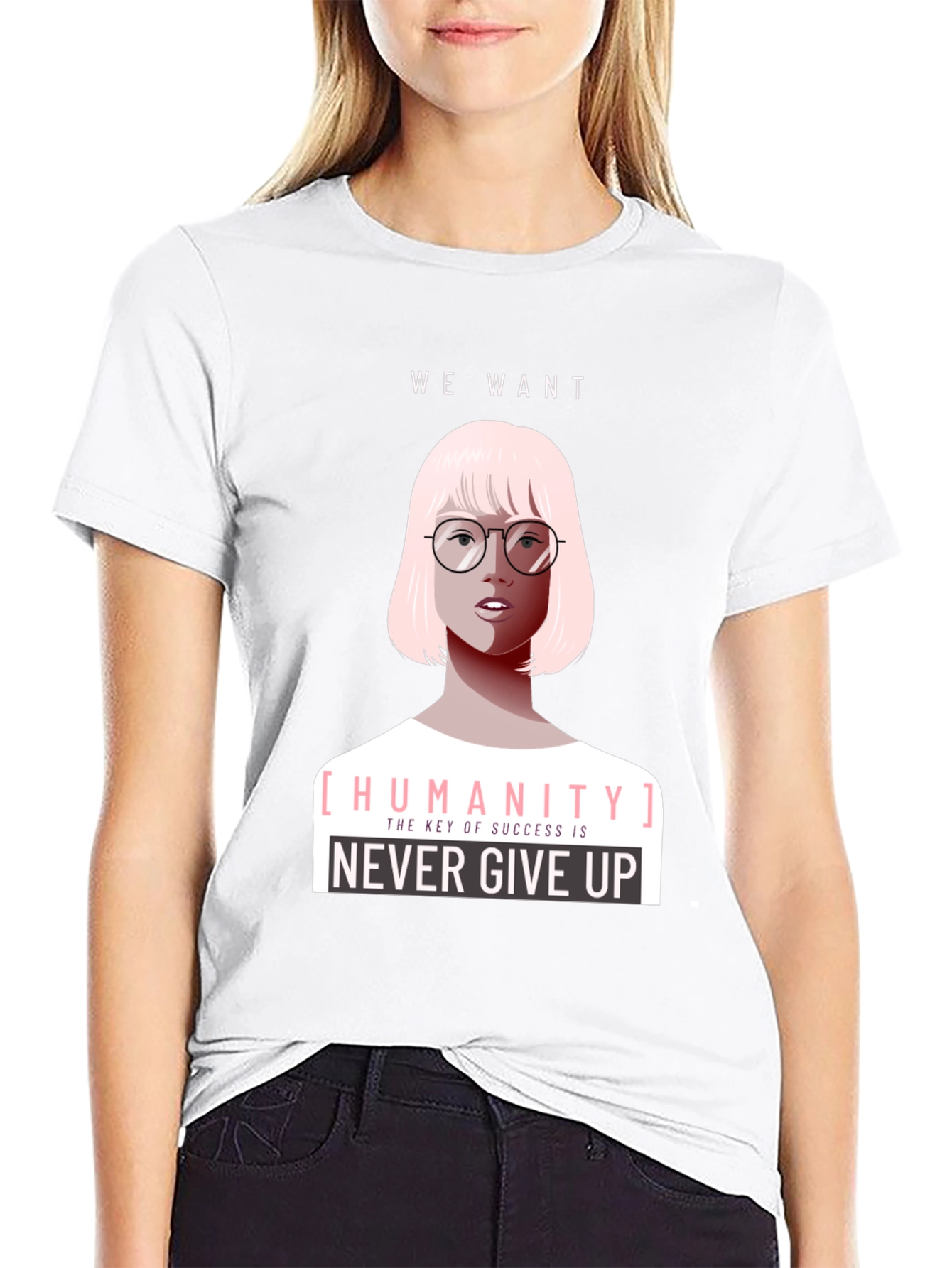 Humanity Graphic Tee - Never Give Up