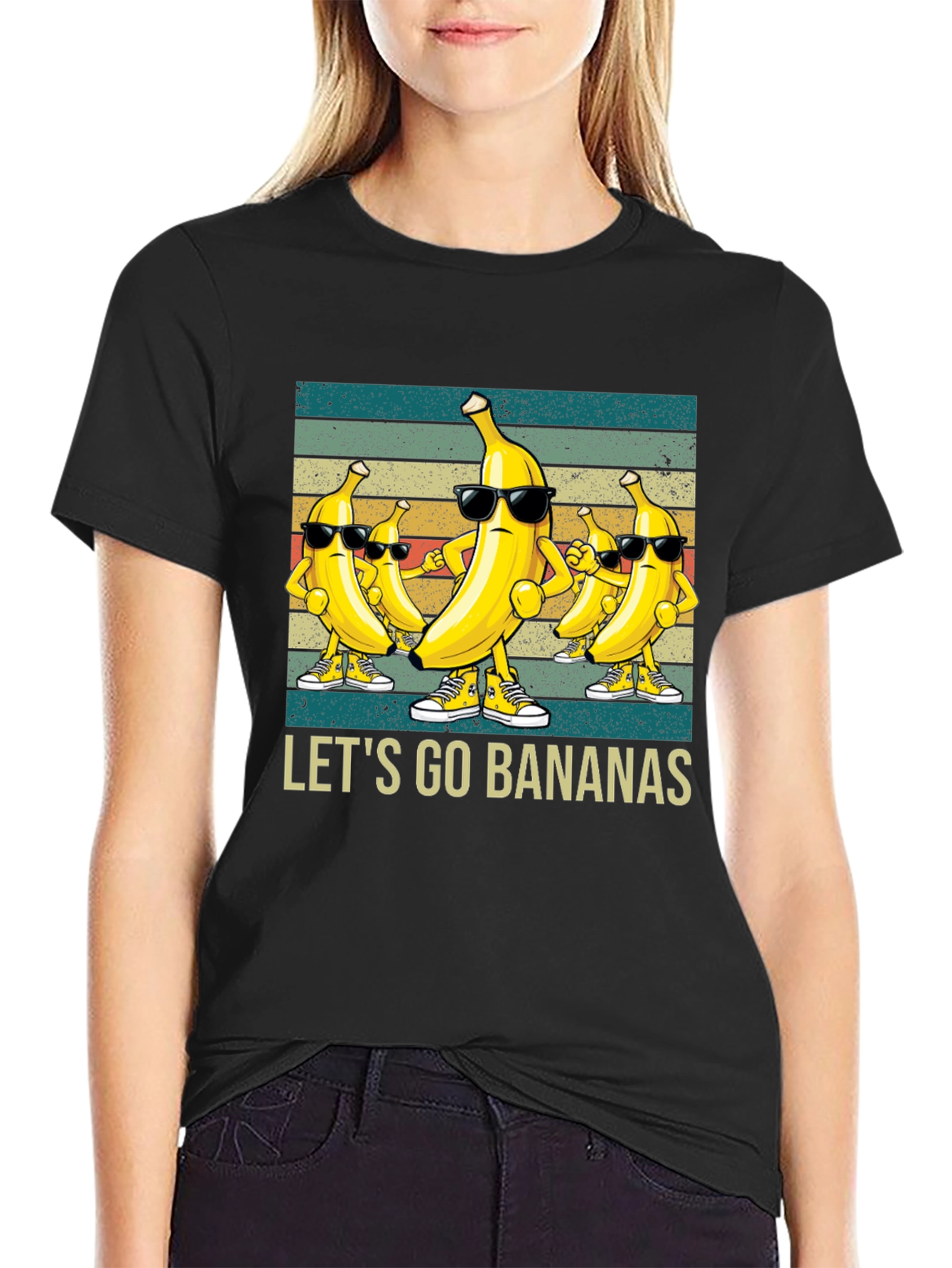 Lets Go Bananas T-Shirt - Funny Cartoon Tee