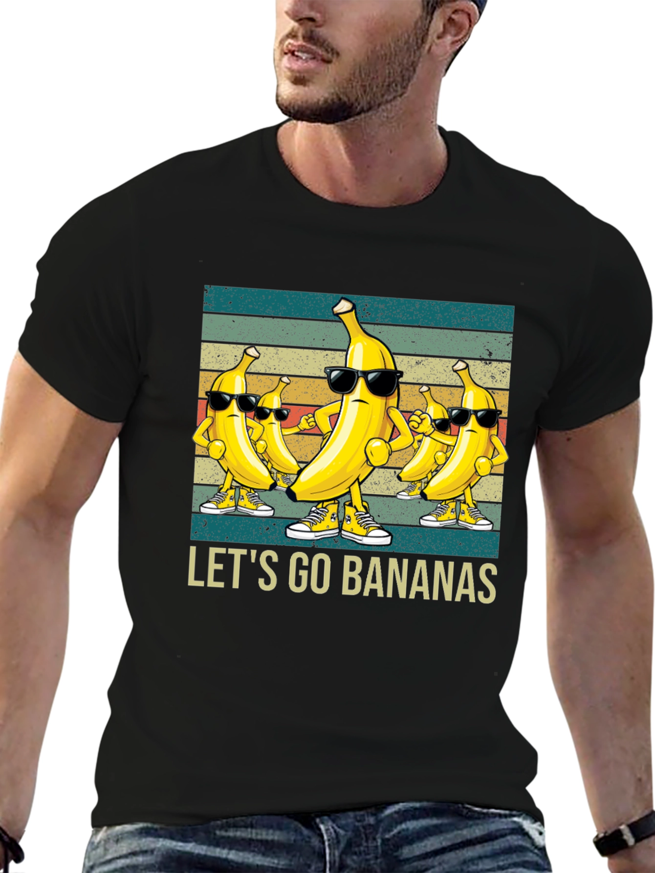 Lets Go Bananas T-Shirt - Funny Cartoon Tee