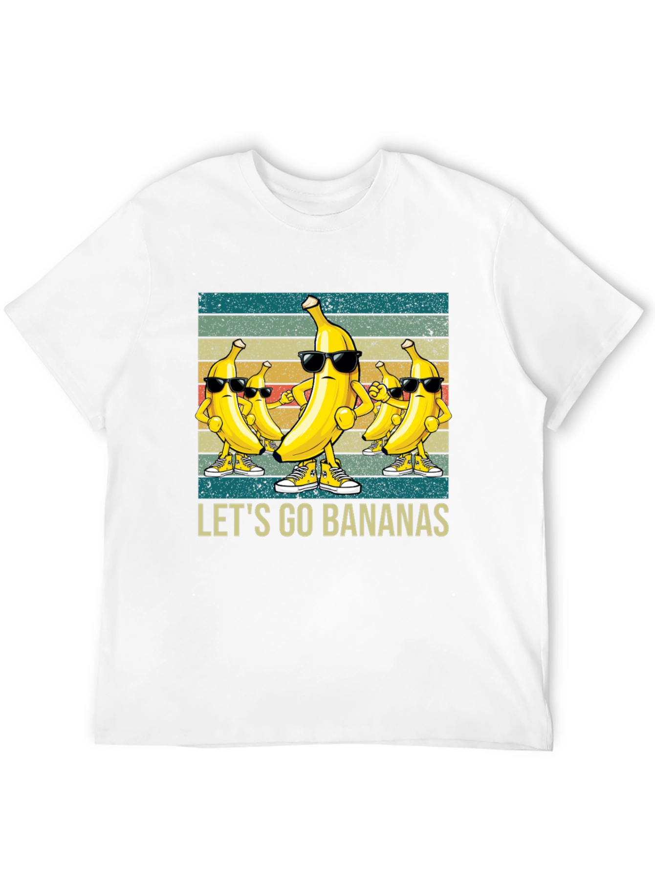 Lets Go Bananas T-Shirt - Funny Cartoon Tee