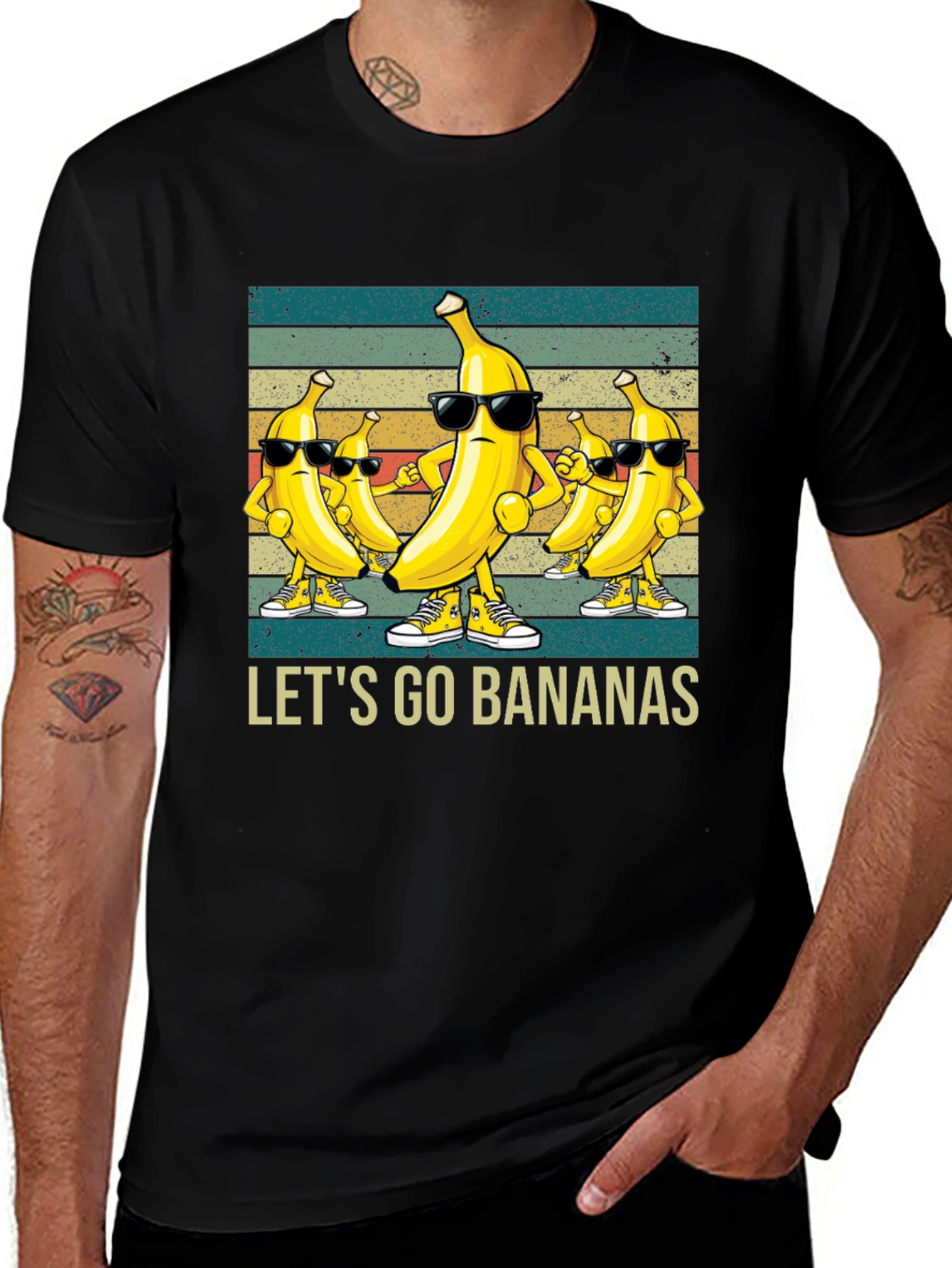 Lets Go Bananas T-Shirt - Funny Cartoon Tee
