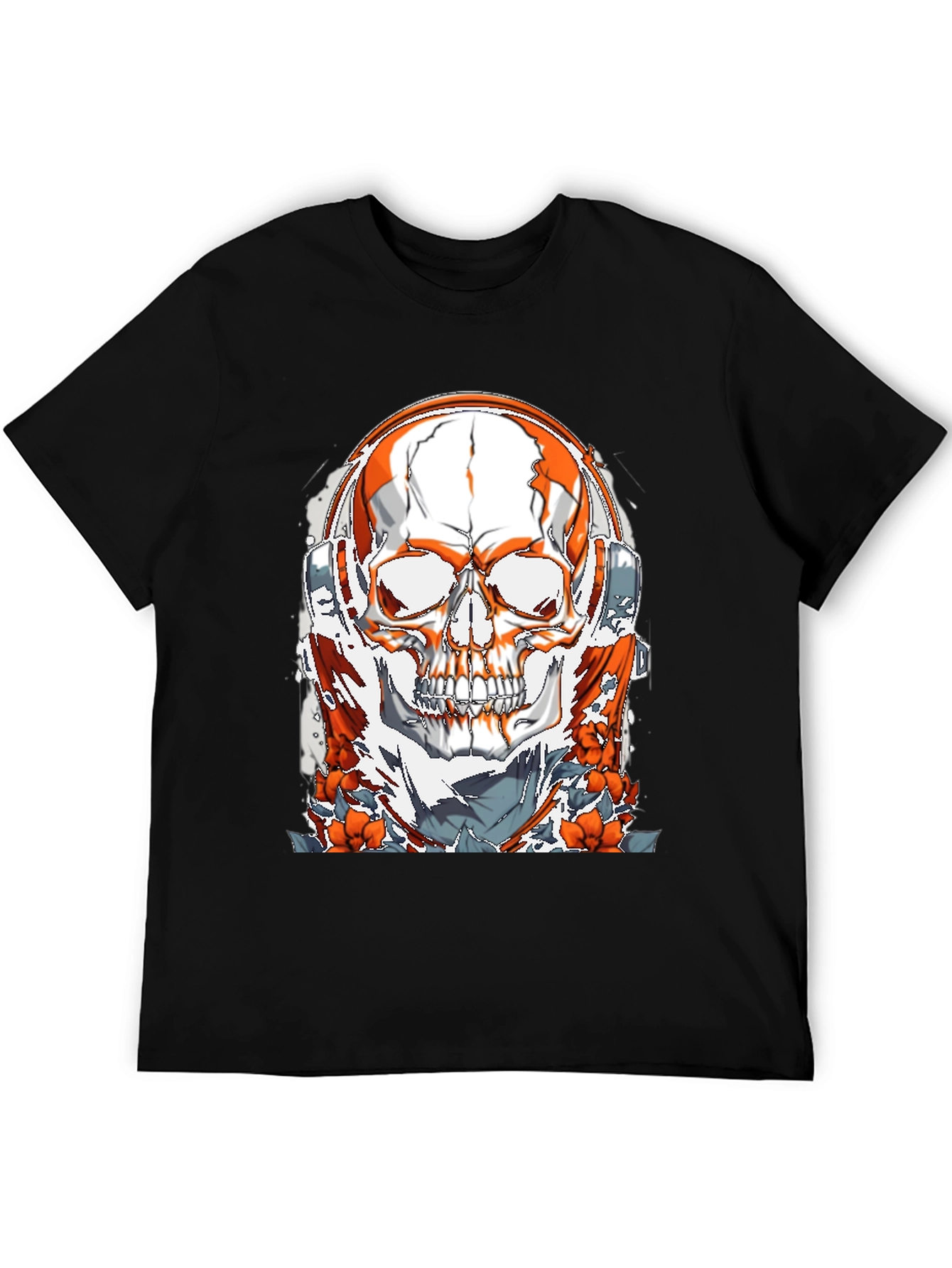 Skull & Headphones Graphic Tee - Unique Design