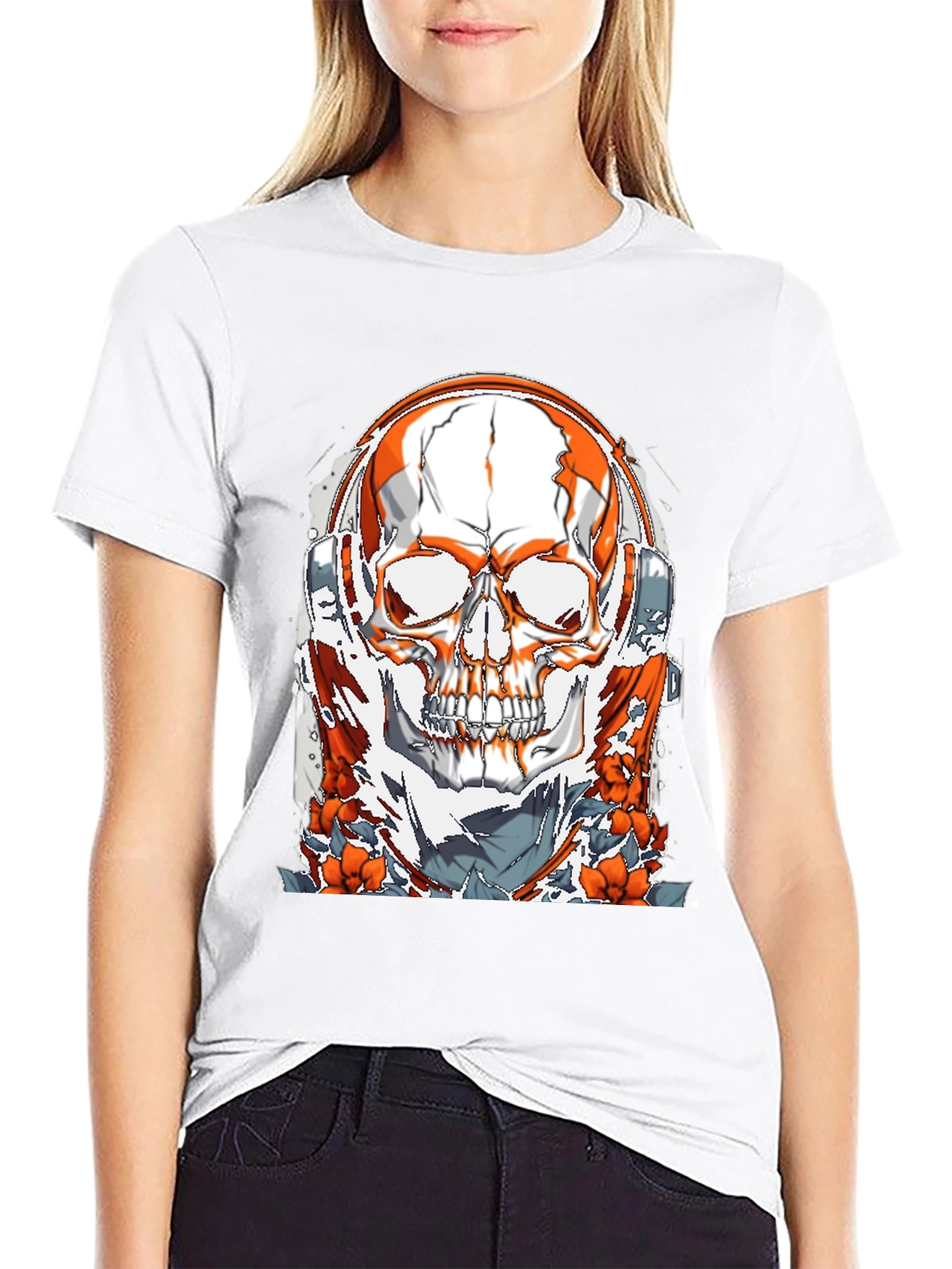 Skull & Headphones Graphic Tee - Unique Design