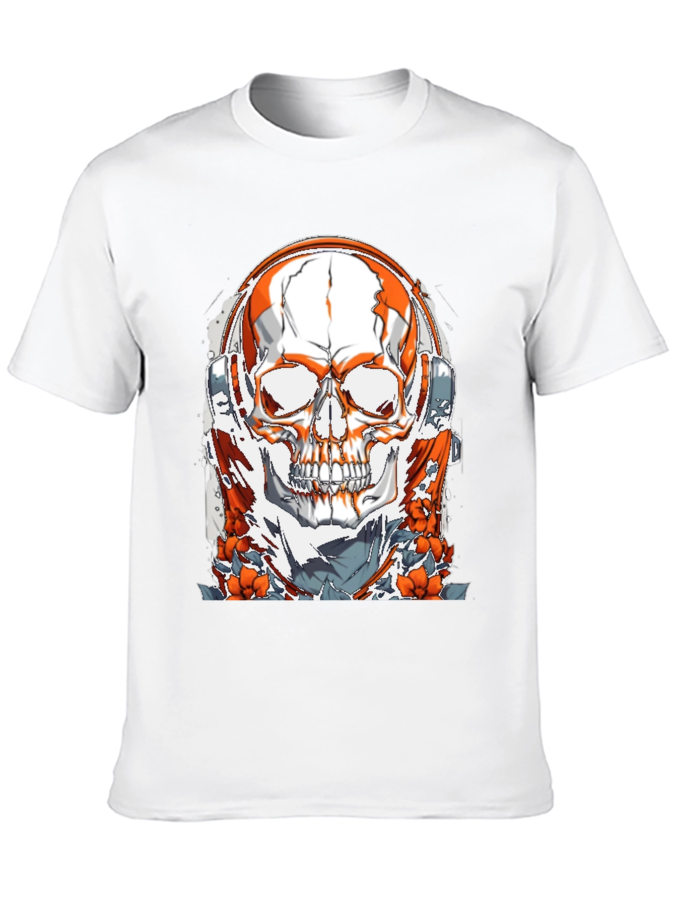 Skull & Headphones Graphic Tee - Unique Design