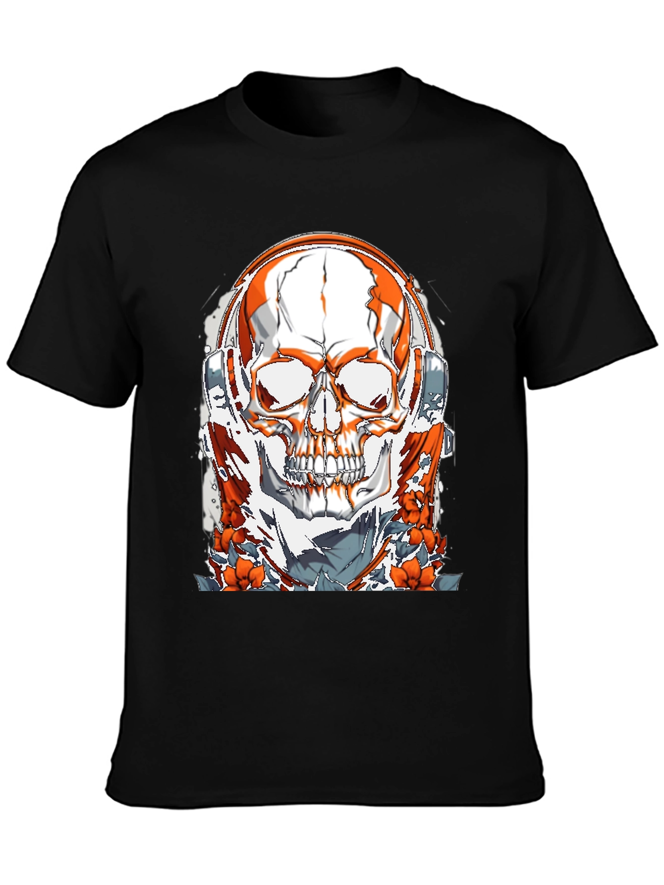 Skull & Headphones Graphic Tee - Unique Design