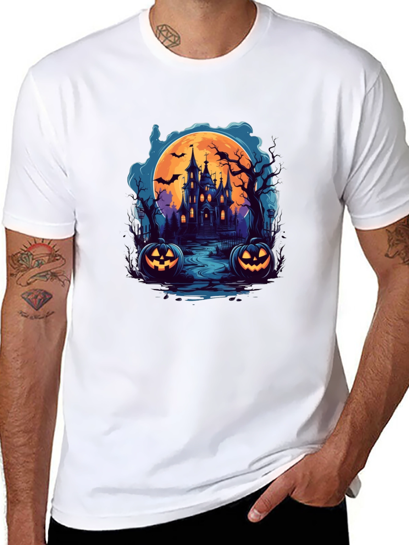 Spooky Halloween Haunted House T-Shirt