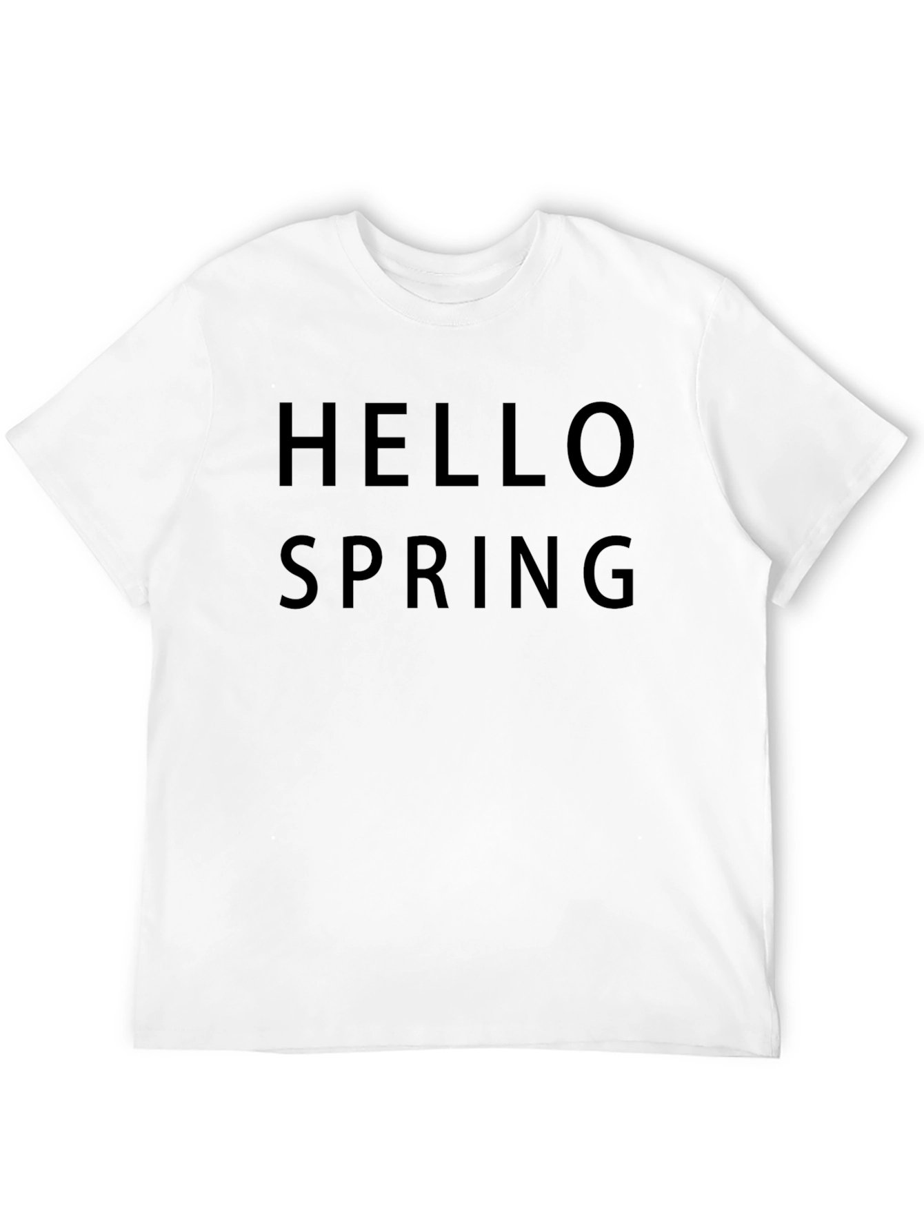 Hello Spring Black Graphic Tee
