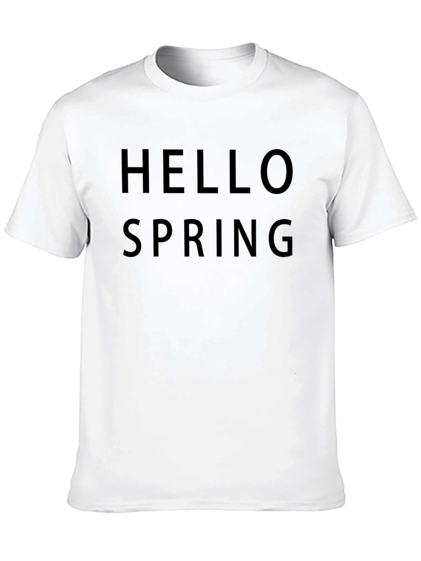 Hello Spring Black Graphic Tee