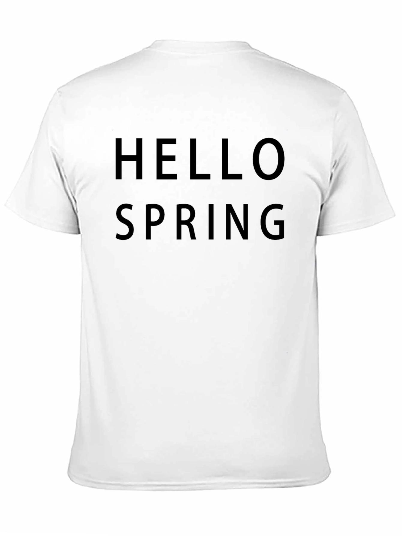 Hello Spring Black Graphic Tee