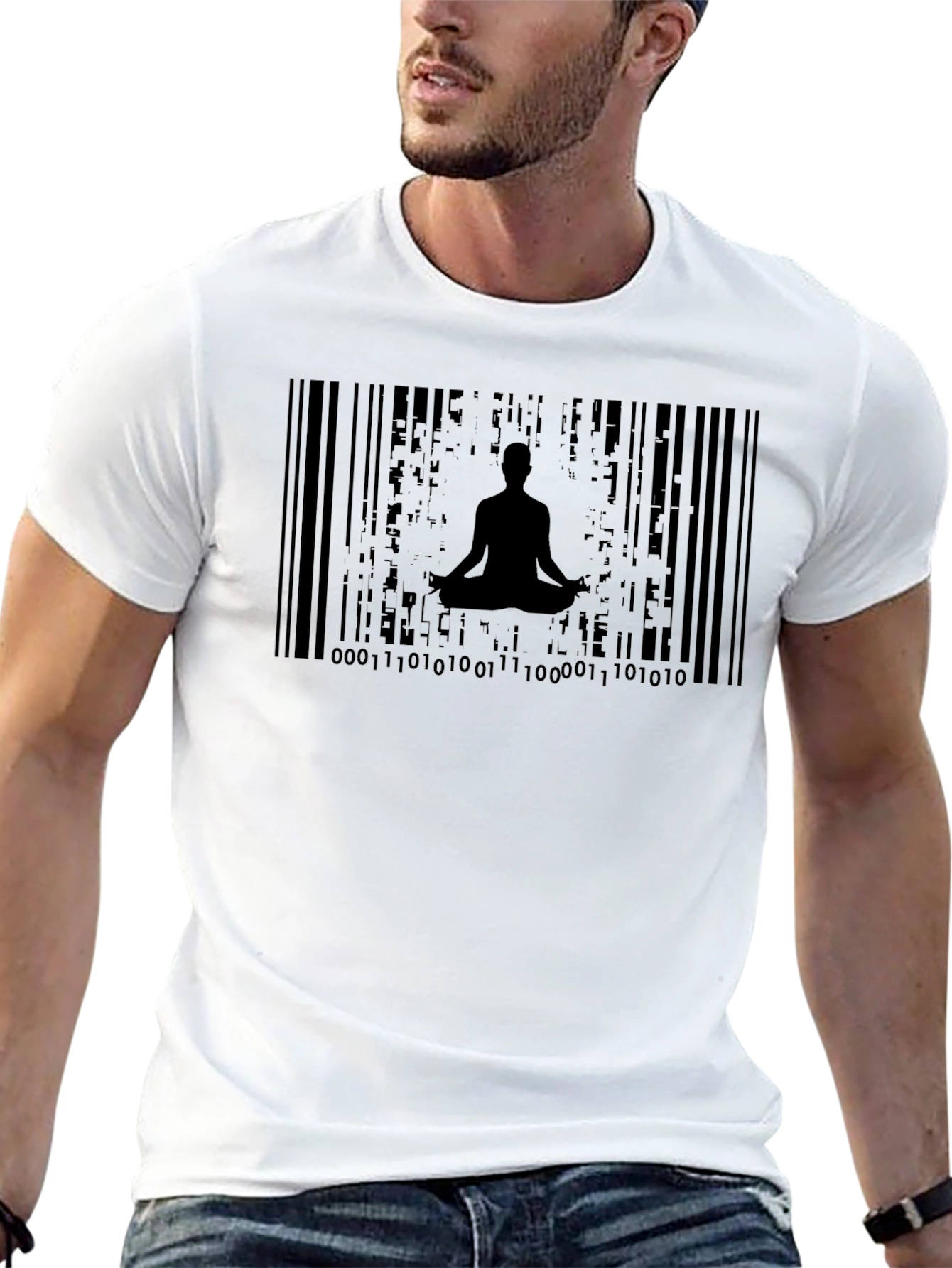 Zen Barcode T-Shirt - Meditate in Style!